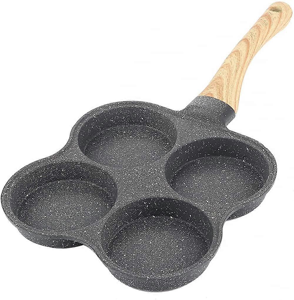 NonStick Egg Frying Pan, 14Inch Aluminum Pancake Omelet Maker Pan with 4 Hole for Gas Stove Induction All Cookware Ref: 5548