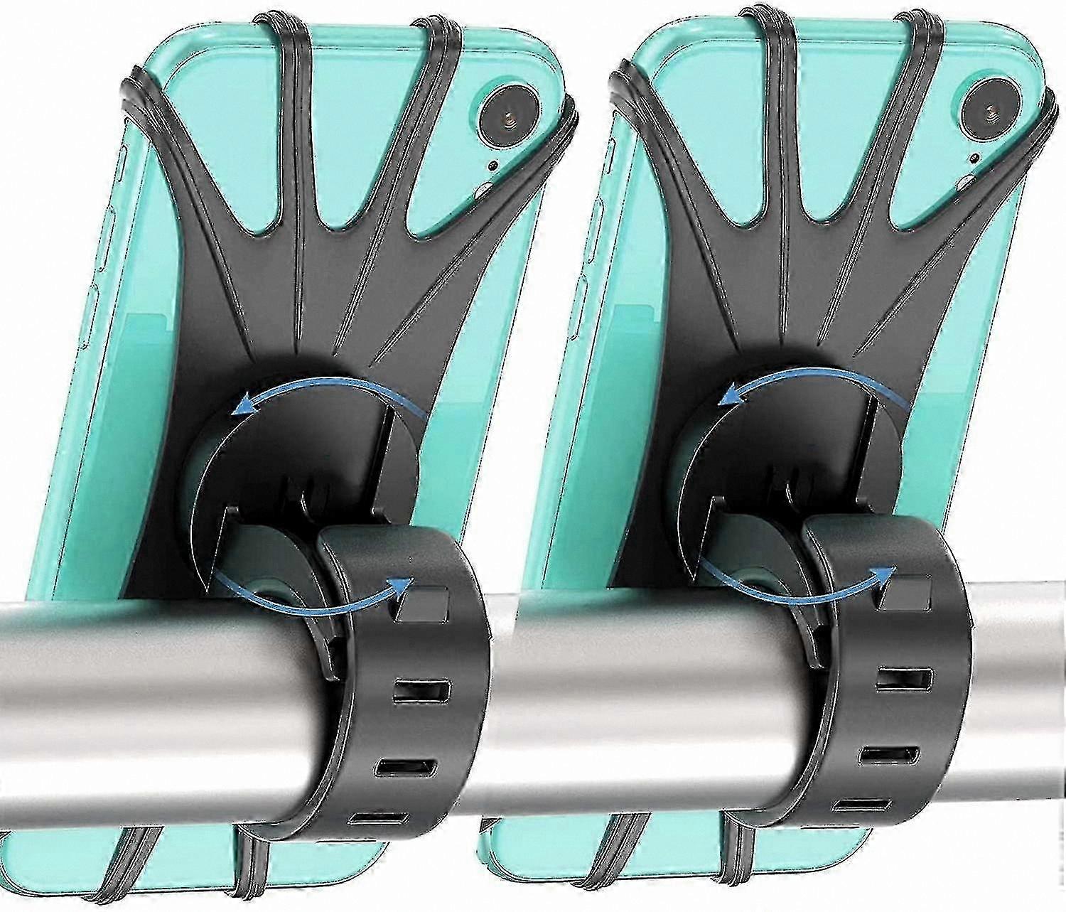 Silicone Bike Phone Mount with Shock Absorption - 2 Pack