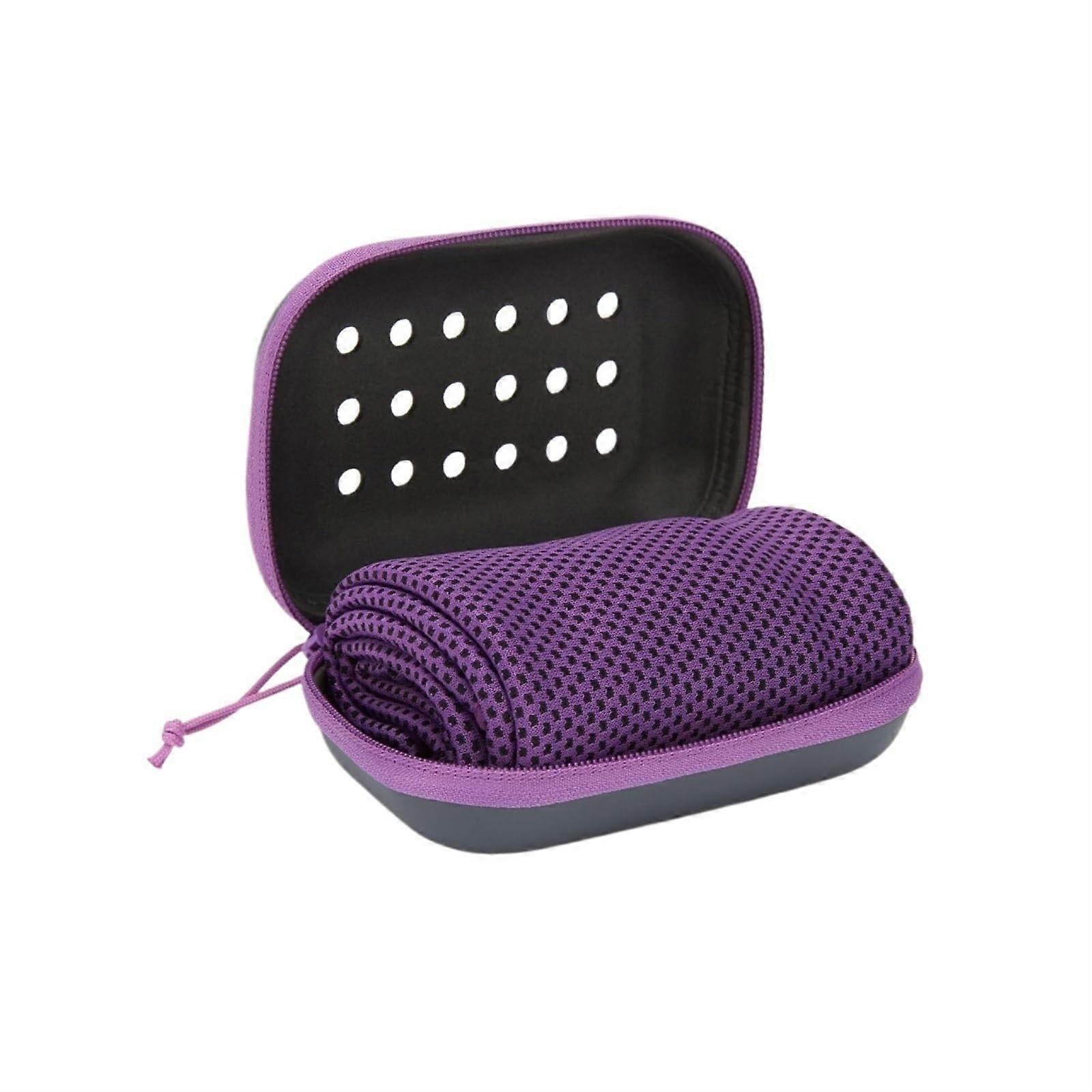 Outdoor Cooling Fitness Towel Absorbent Instant Dry Cold Towel For Gym Fitness Swimming Purple