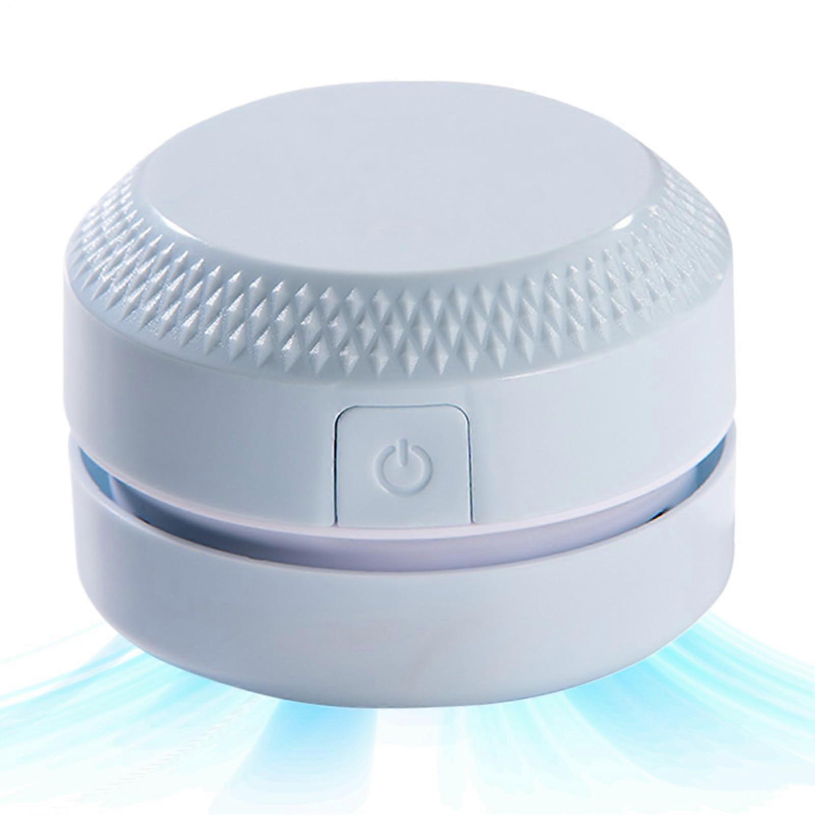 Desktop Cleaner Robot | Small Brush with 360° Silent Suction | Blue Device for Removing Animal Hair and Cleaning Keyboards