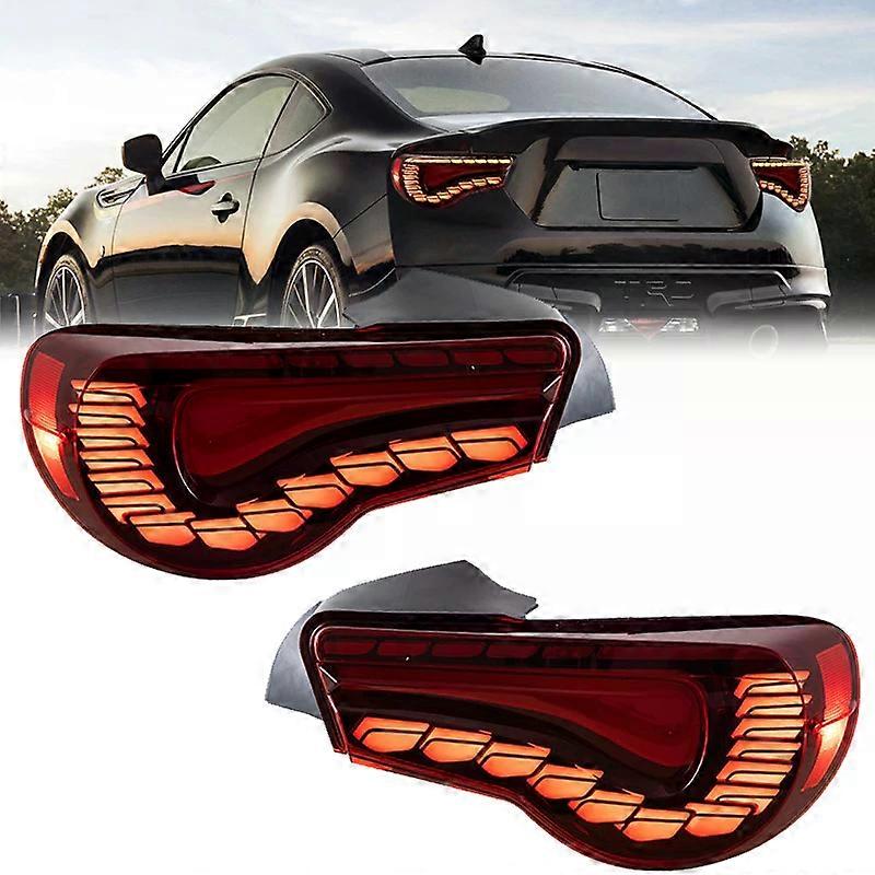 Quality  Pair Car LED Taillight Tail Light For Toyota 86 2012-2020 Subaru BRZ 2013-2020 Rear Running + Brake + Dynamic Turn Signal Lamp