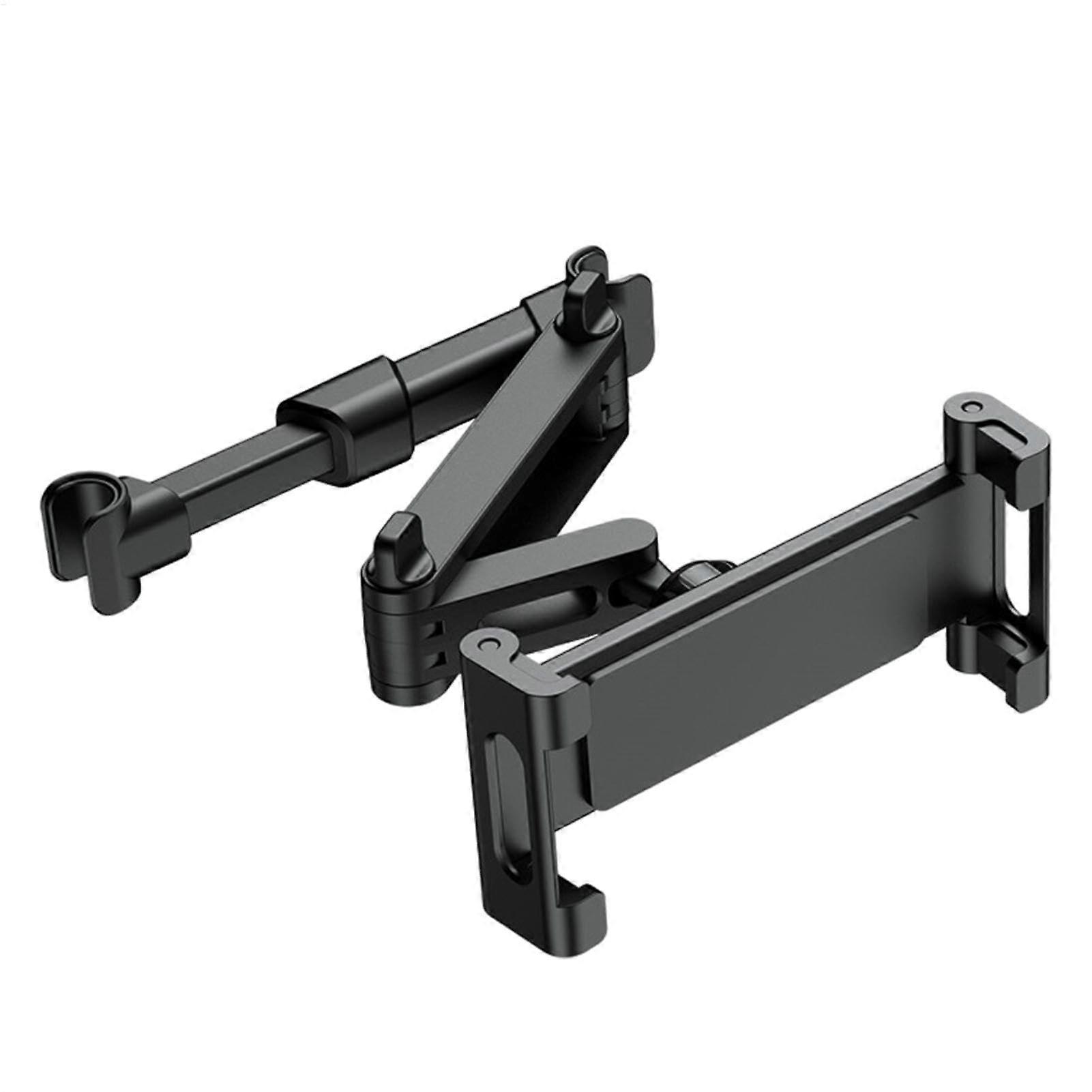 Travel Tablet Holder for Car - Adjustable Multi-Angle Mount, Stable Black Tablet Holder for 7-12 Inch Tablets, Easy Installation