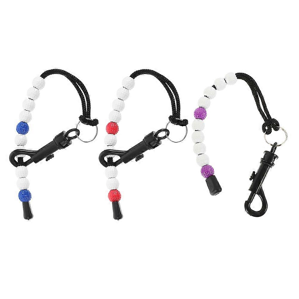 3pcs Golf Score Counter Bead – Vibrant, Stylish Wristlet Design for Accurate Stroke Tracking – Convenient & Multifunctional Accessory for Golf