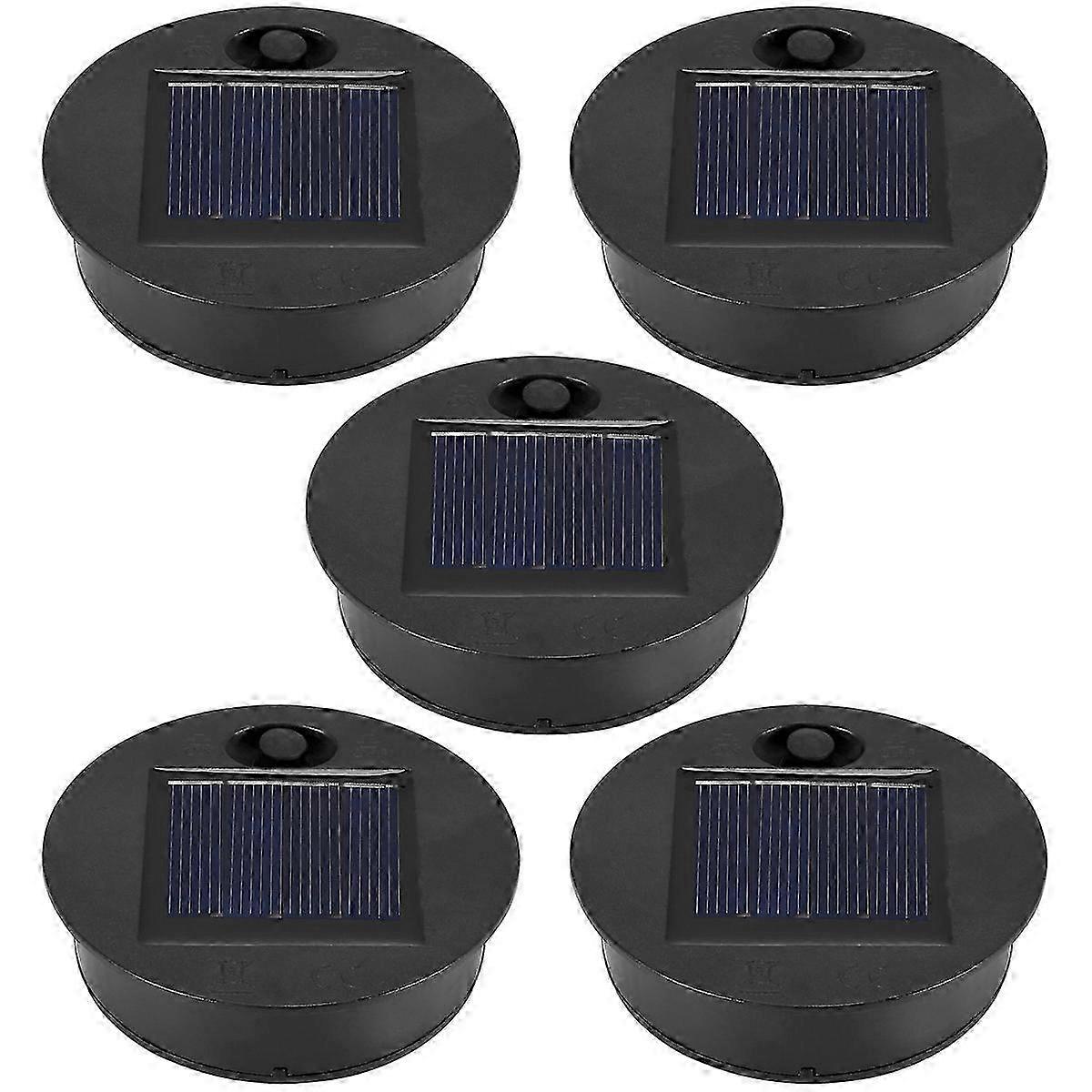 5 Pack Peças de Luz Solar de Substituição (Tamanho Superior 2.76 Polegadas, Tamanho Inferior 2.36 Polegadas),7 Lumens Quente Wh