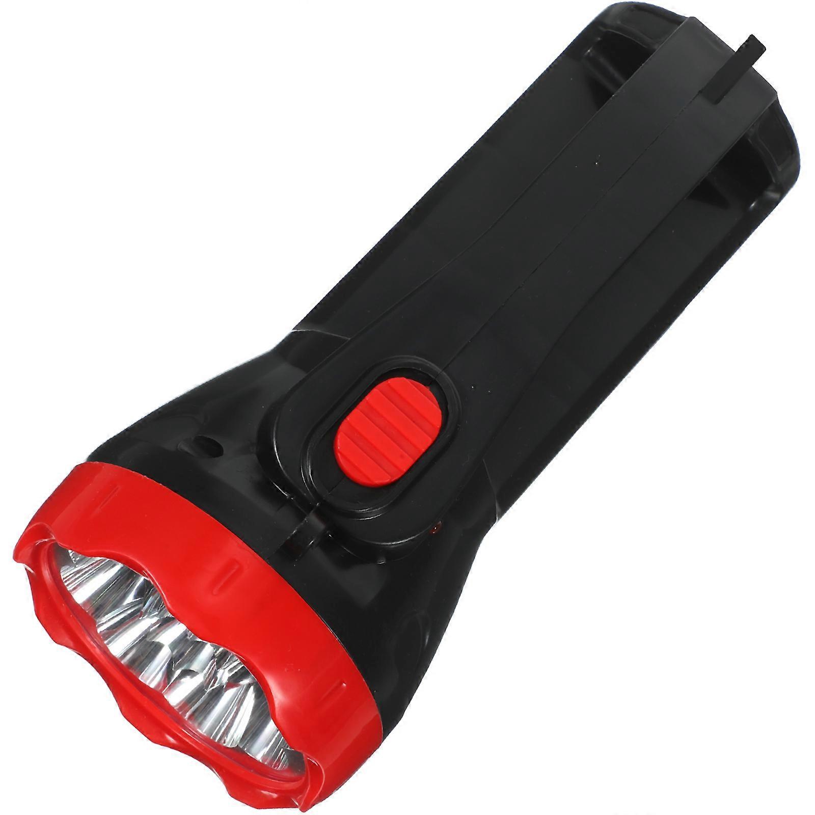 Handheld Spotlight Flashlight Rechargeable for Patrolling Black with Signal Making 1Set