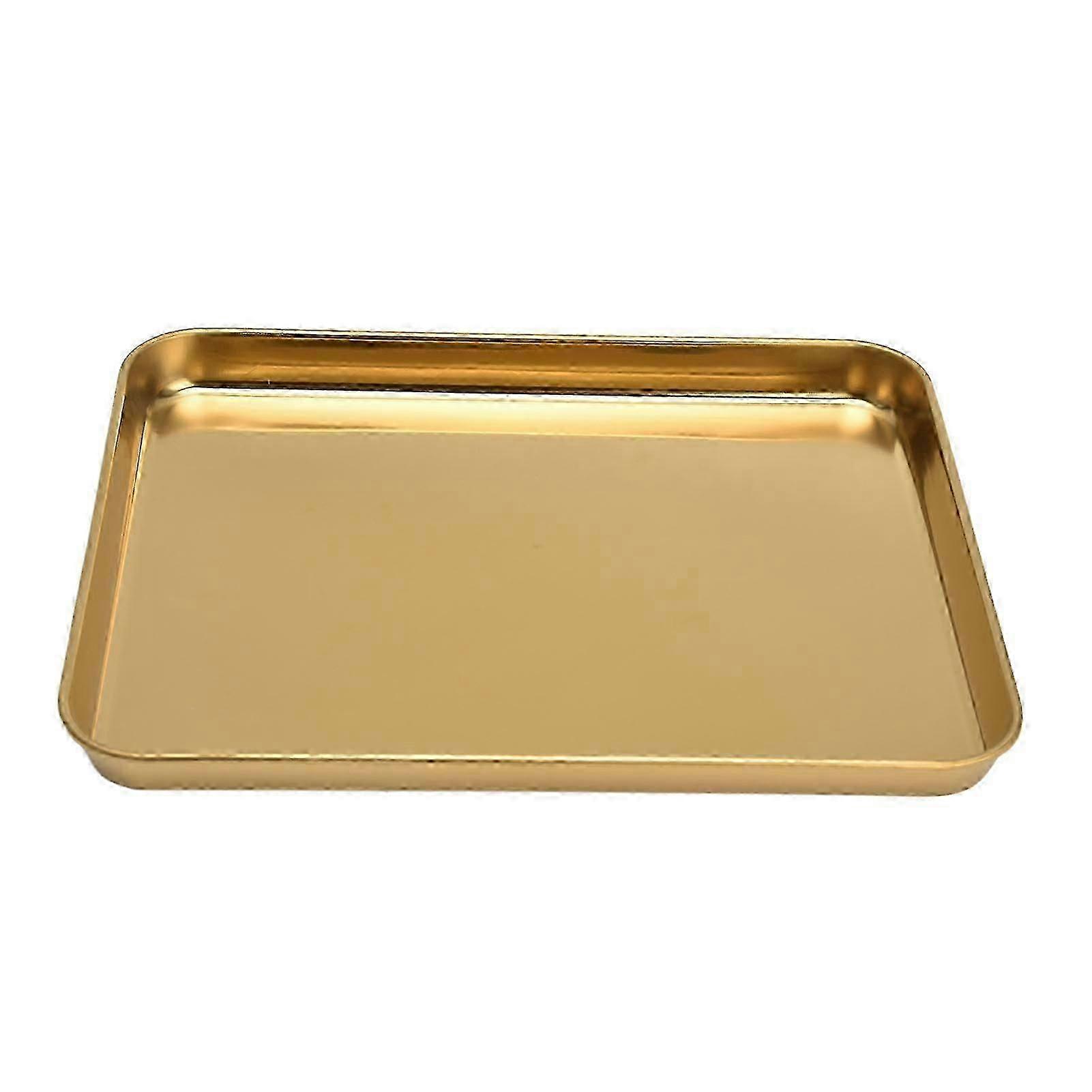 Stainless Steel Flat Bottom Rectangular Tray for Restaurant & Home Use