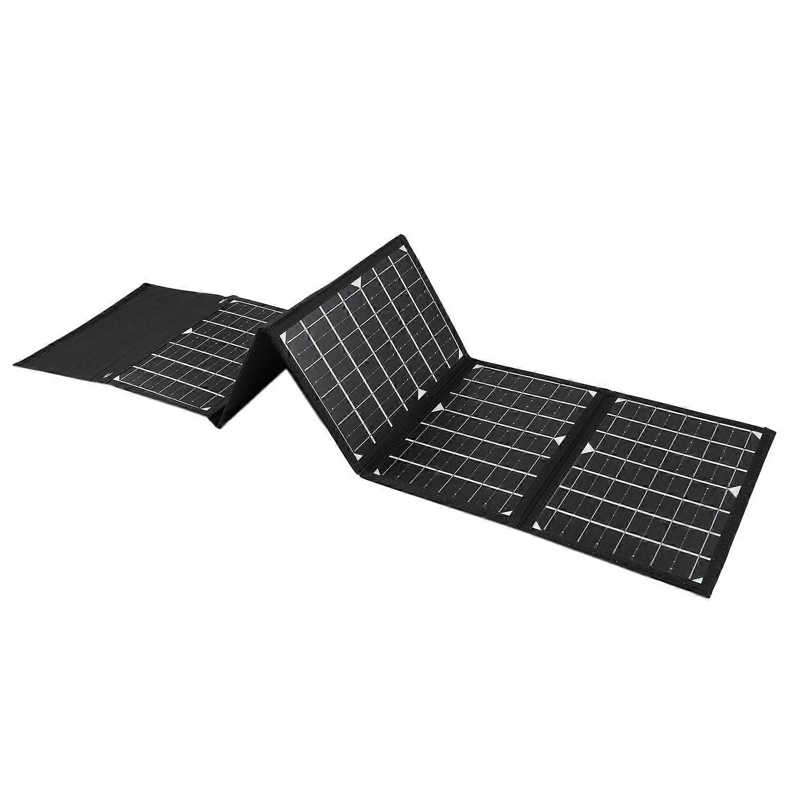 5-Fold 40W Solar Panel Folding Bag Dual USB+DC Output Solar Charger Portable Foldable Solar Charging Device Outdoor Portable Power Supply for Outdoor