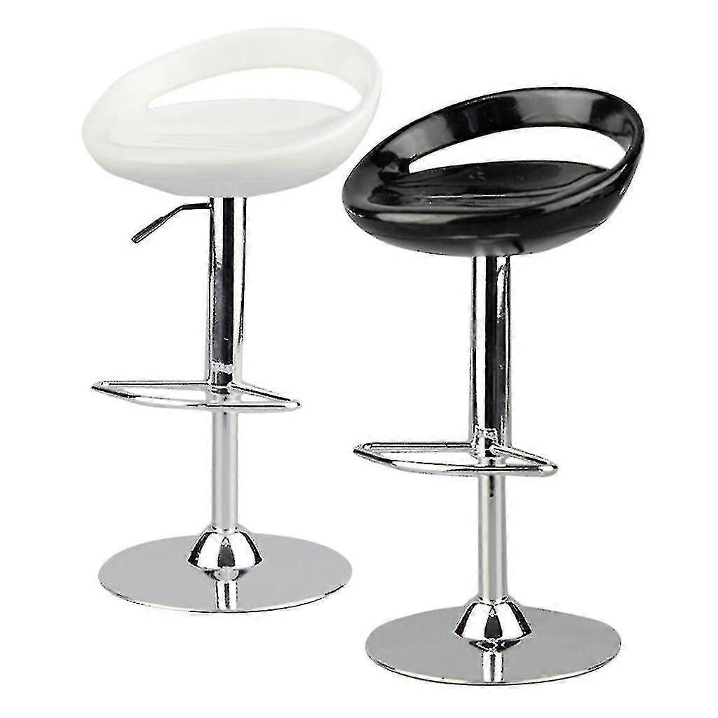 2 Pieces 1/6 Scale Round Swivel Chair for Pub Bar Stools