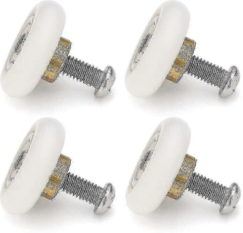 4-Pack Sliding Shower Door Rollers - 19mm Diameter with M4 Screws Replacement Set