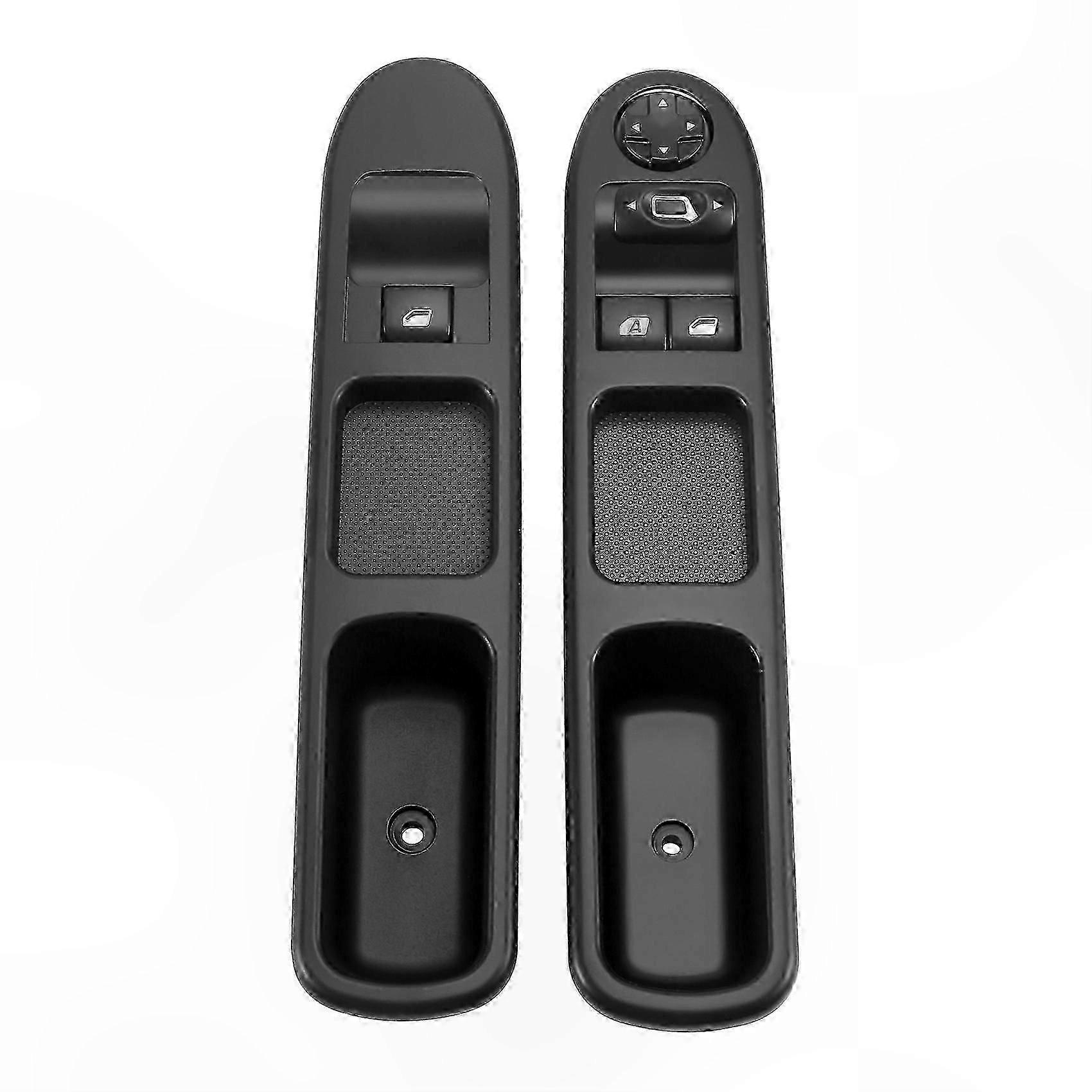 Electric Power Window Switch Set for Peugeot 207 2007-2015 Driver and Passenger Side 2Pcs 6554QC 6490HQ 6554HJ Replacement