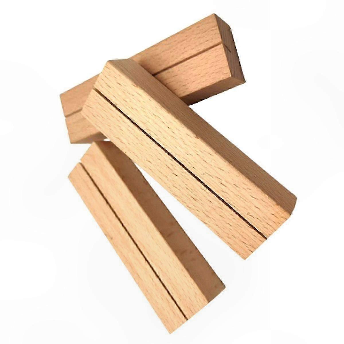 Wooden Place Card Holders for Table Numbers, Picture Stands, Name Display Stands (10 Pack)