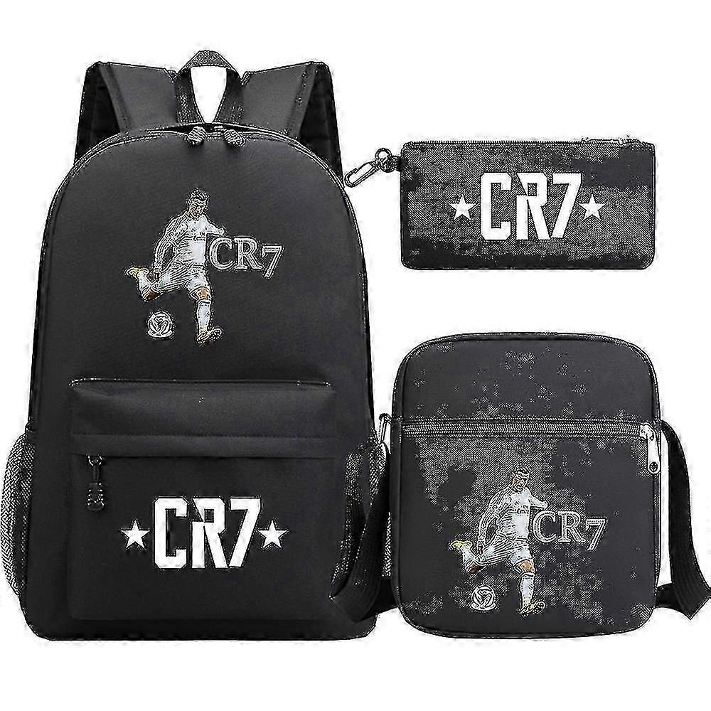 مجموعة حقائب ظهر رونالدو Cr7 لكرة القدم - حقائب مدرسية للبنات/الأولاد، حقيبة ظهر للسفر للكمبيوتر المحمول، حقائب ظهر نسائية، حقائب كتف، وحافظة أقلام