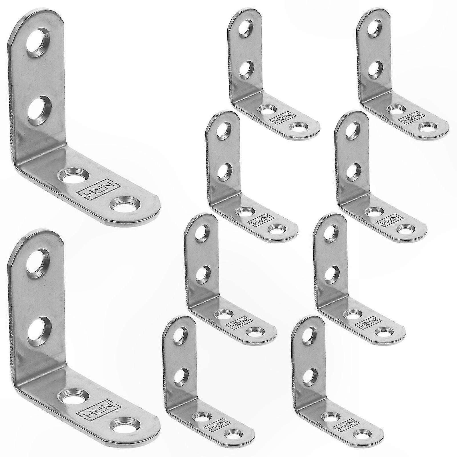 10-Pack Right Angle Braces for Shelves & Corner Support