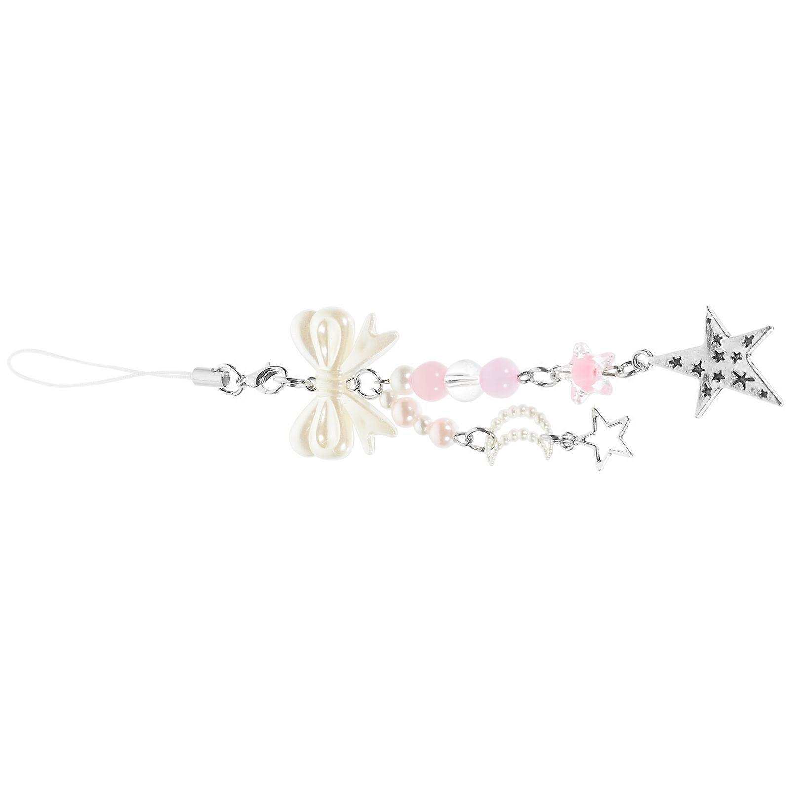 Mobile Phone Charm Bowknot And Star Pendant Cute Style Daily Use Polyester 1Pack