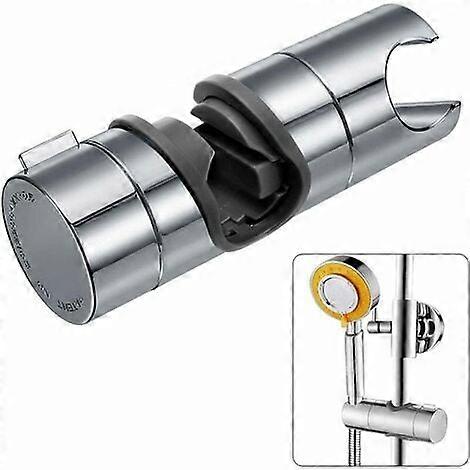 Interchangeable Hand Shower Holder, Shower Head Holder, Adjustable Diameter 20-25mm, Chrome-Plated ABS (Silver)