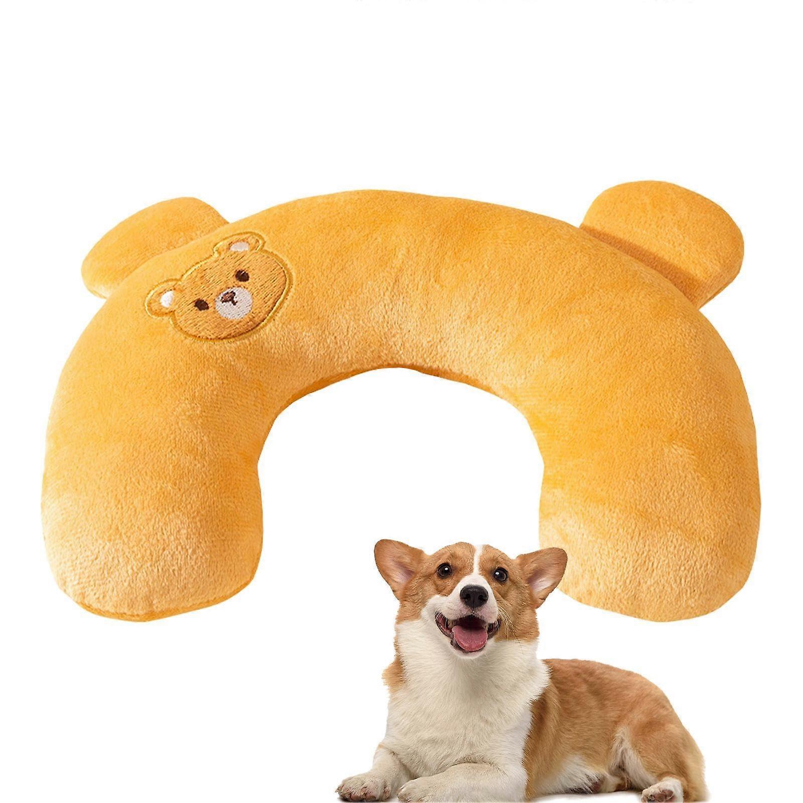 Cat Pillow Cat Sleeping Pillow Cat Hugging Pillow Cartoon Soft Plush Neck Pillow Yellow Head And Neck Support