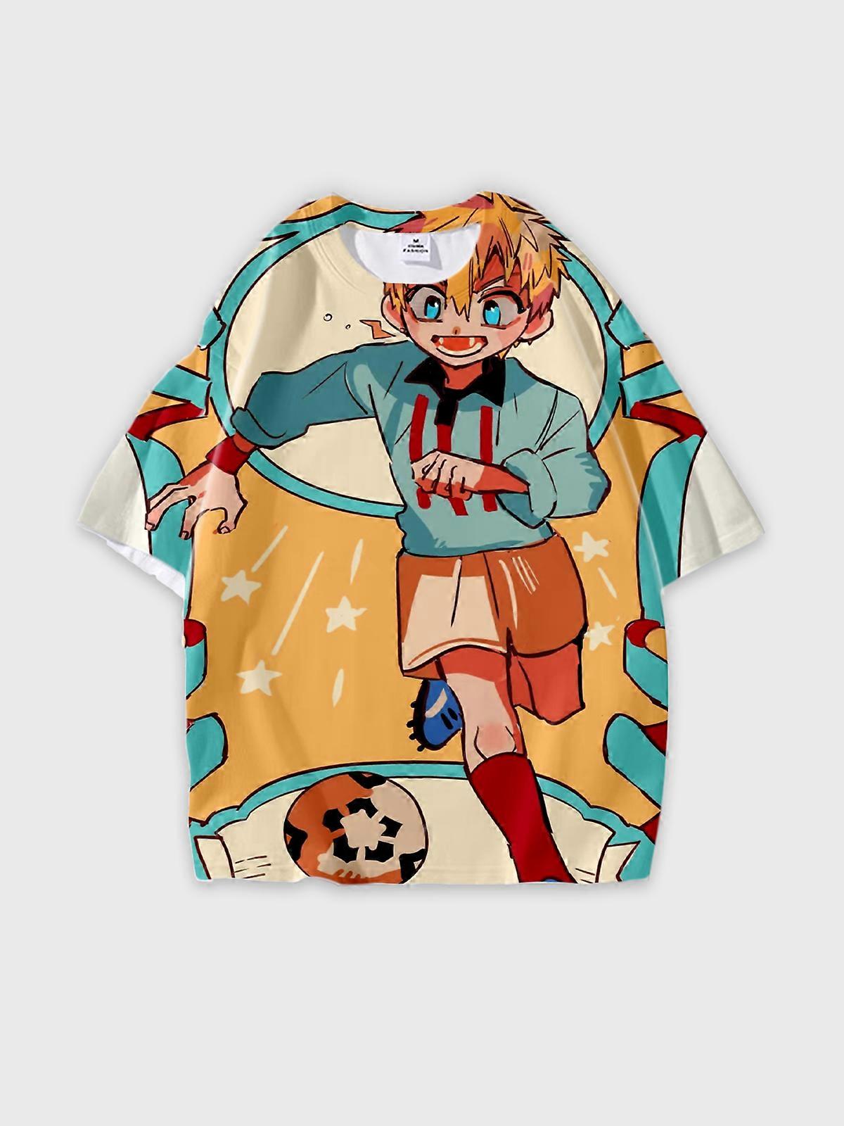 T-Shirt Round Neck, Loose Short Sleeve Toilet-bound Hanako-kun