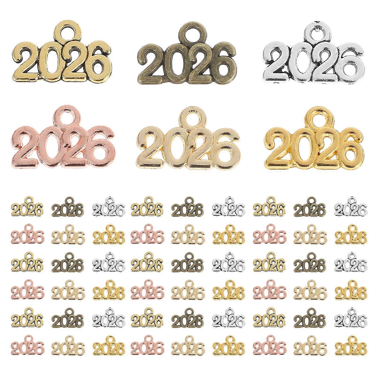 120pcs Diy Key Ring Charm Pendant Accessories Keychain Pendant Tassel Memorial Charm For Graduation Year Keepsake