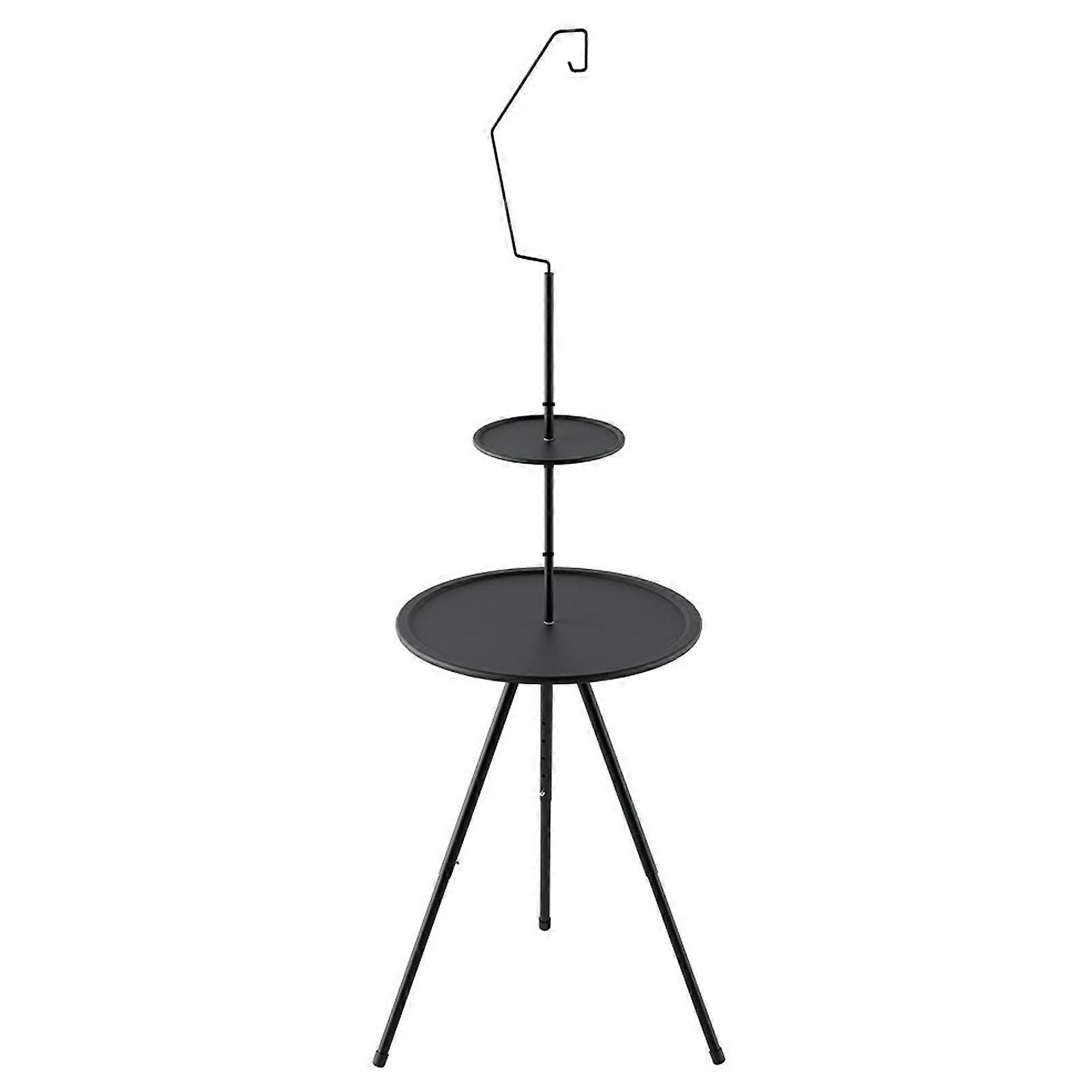 Lightweight Height Adjustable Round Table With Retractable Legs For Picnic Folding Camping Table