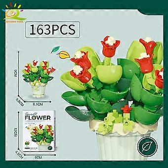 HUIQIBAO MOC Eternal Bouquet Micro Building Blocks - model kwiatowy DIY do wystroju domu i dzieci