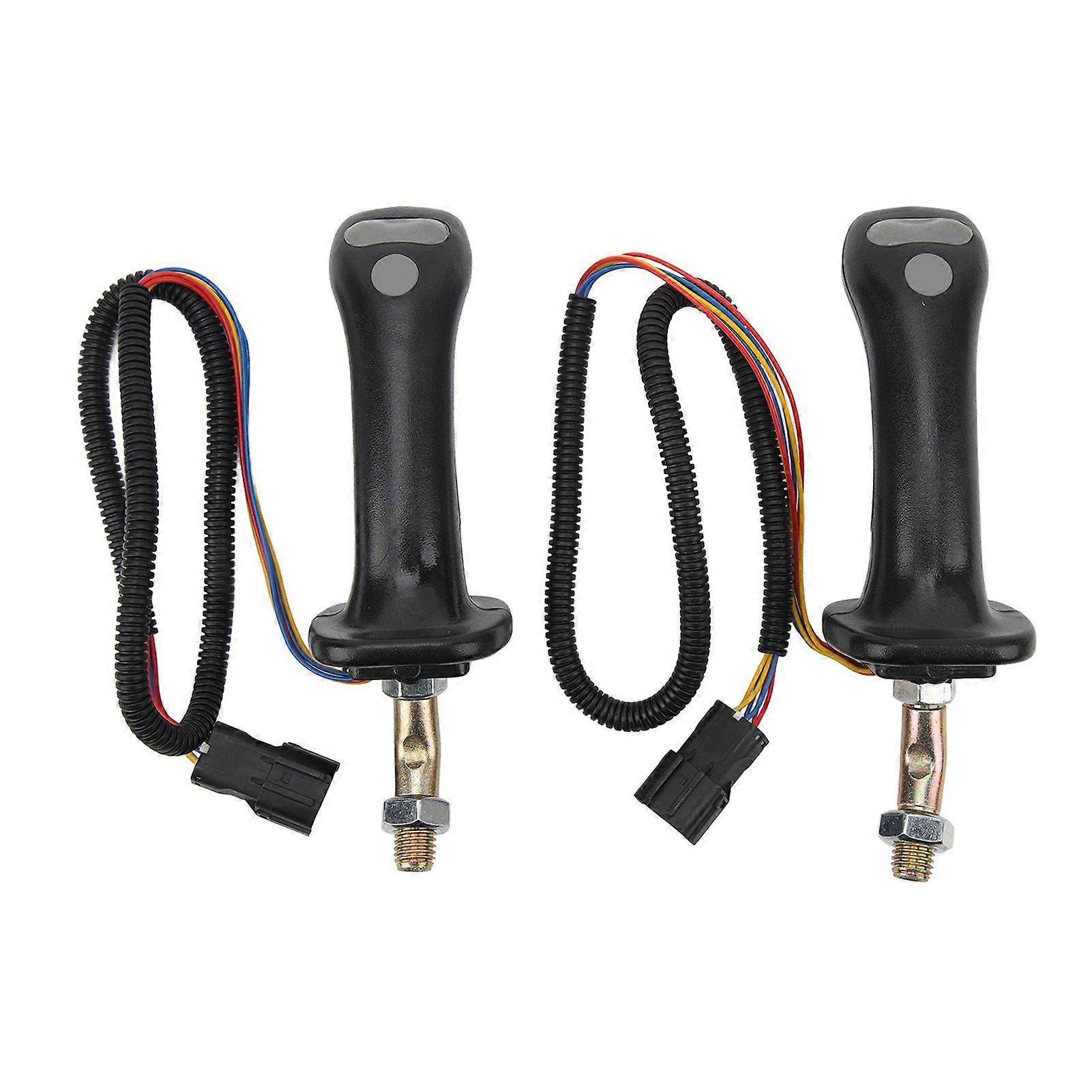 2Pcs 3 Button Excavator Joystick Handles 6 Pin Aluminum Alloy for Doosan DH DX150 215 225 300 3709C