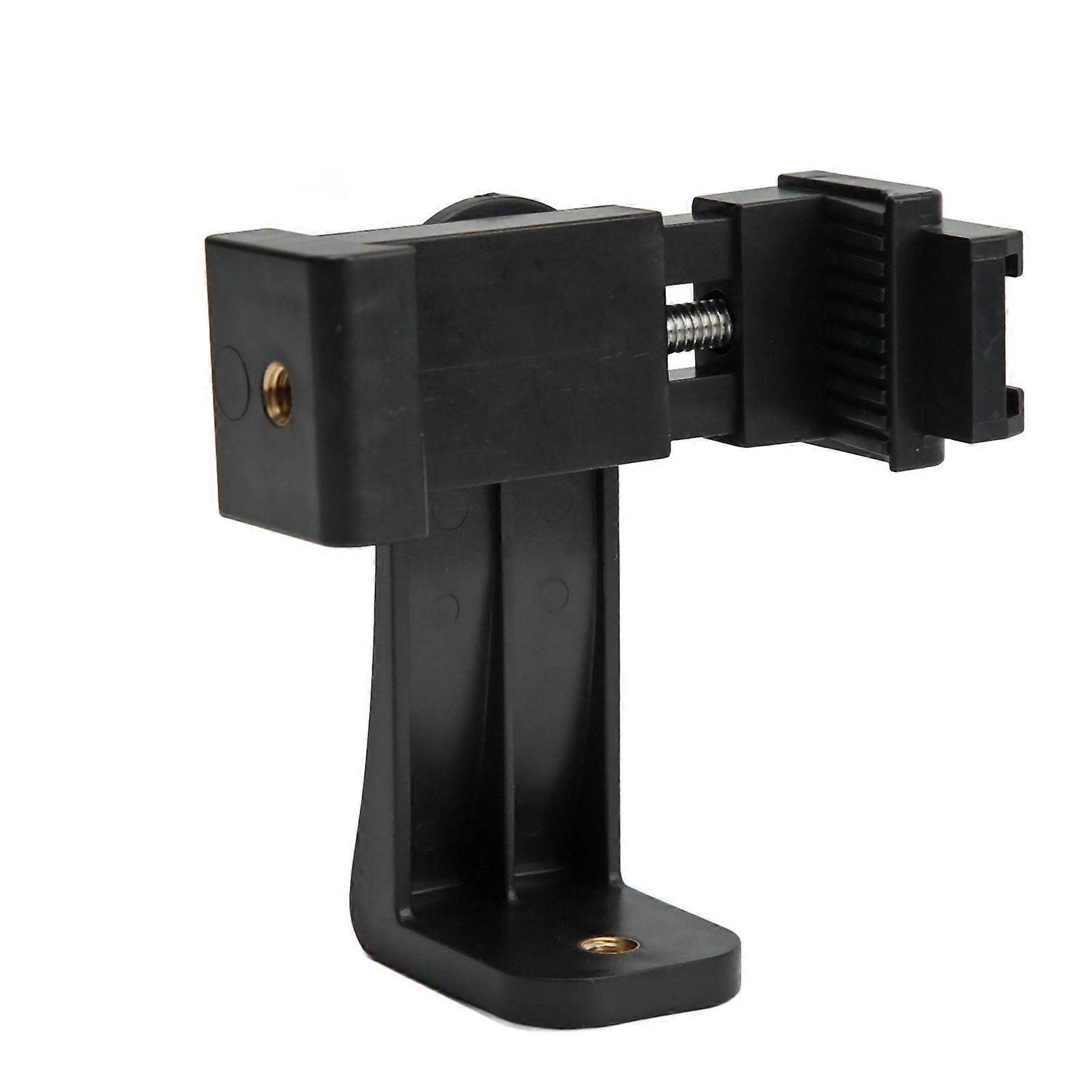1/4 Inch Screw Hole Smartphone Holder Mount 360 Degree Rotation Cellphone Clip Holder with Cold Shoe Port for Live Streaming