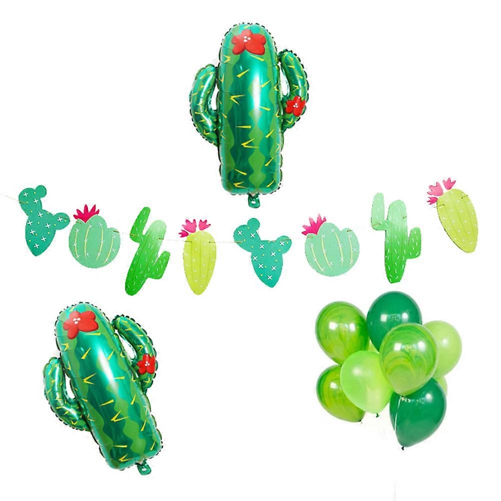 Cactus Balloons Foil Balloons Set for Party Use 12Pcs Balloon Decoration Set