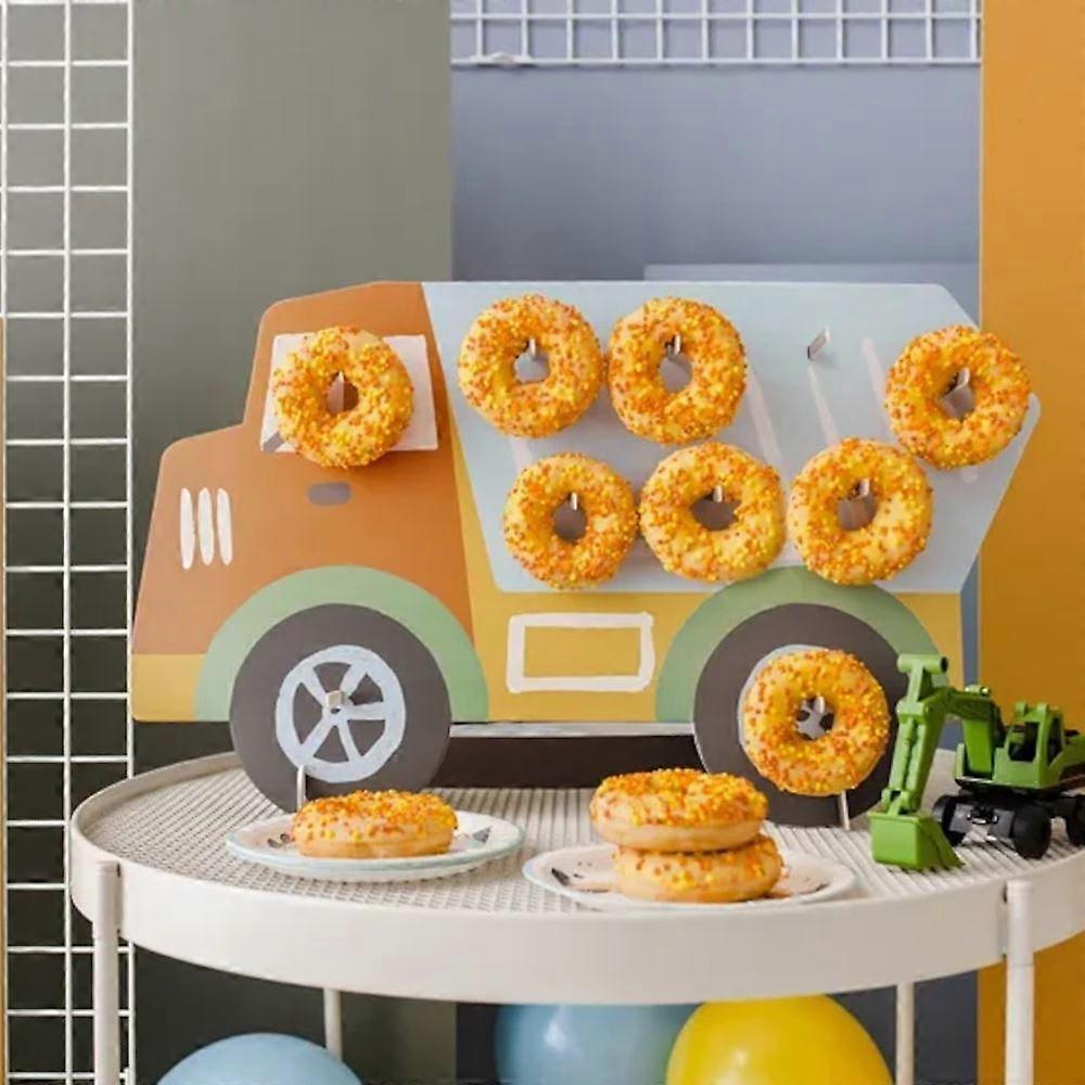 Construction Vehicle Donut Stand (FOLD THE END DOWN)