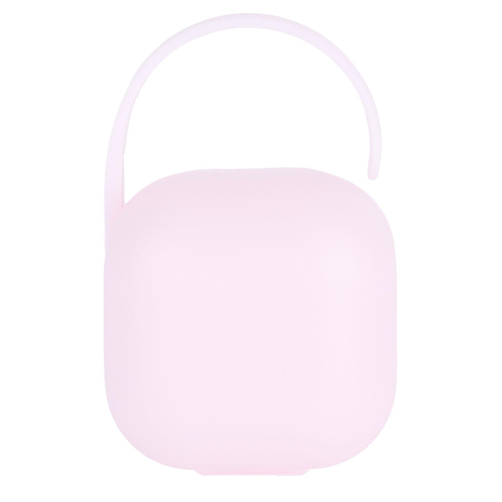 Pacifier Case Nontoxic Portable Pacifier Clip Holder Storage Box Baby Supplies with HandlePink