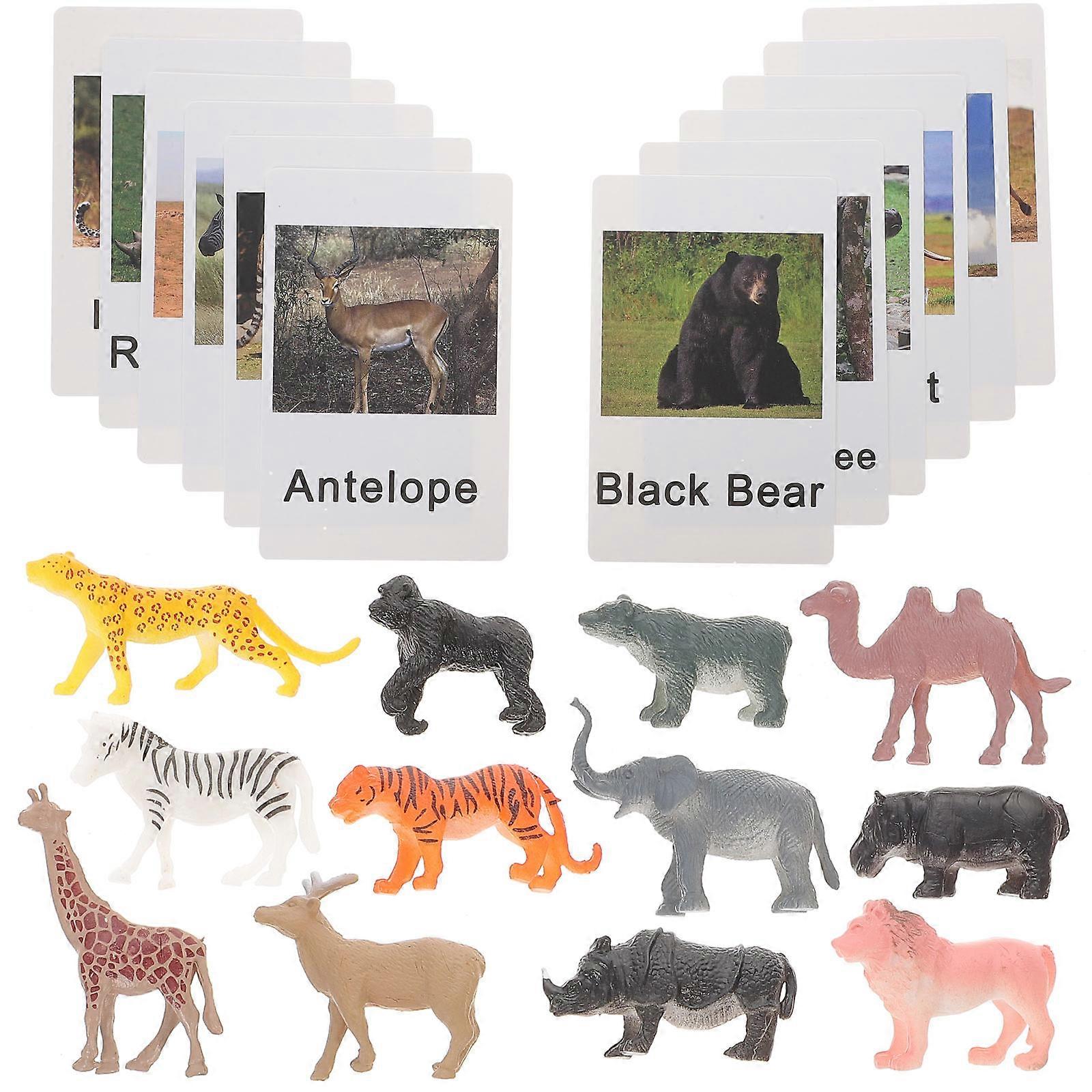 Learning Toys Animal Cards Toddler Educational Toy Toy Paint Matching Toy 1Set