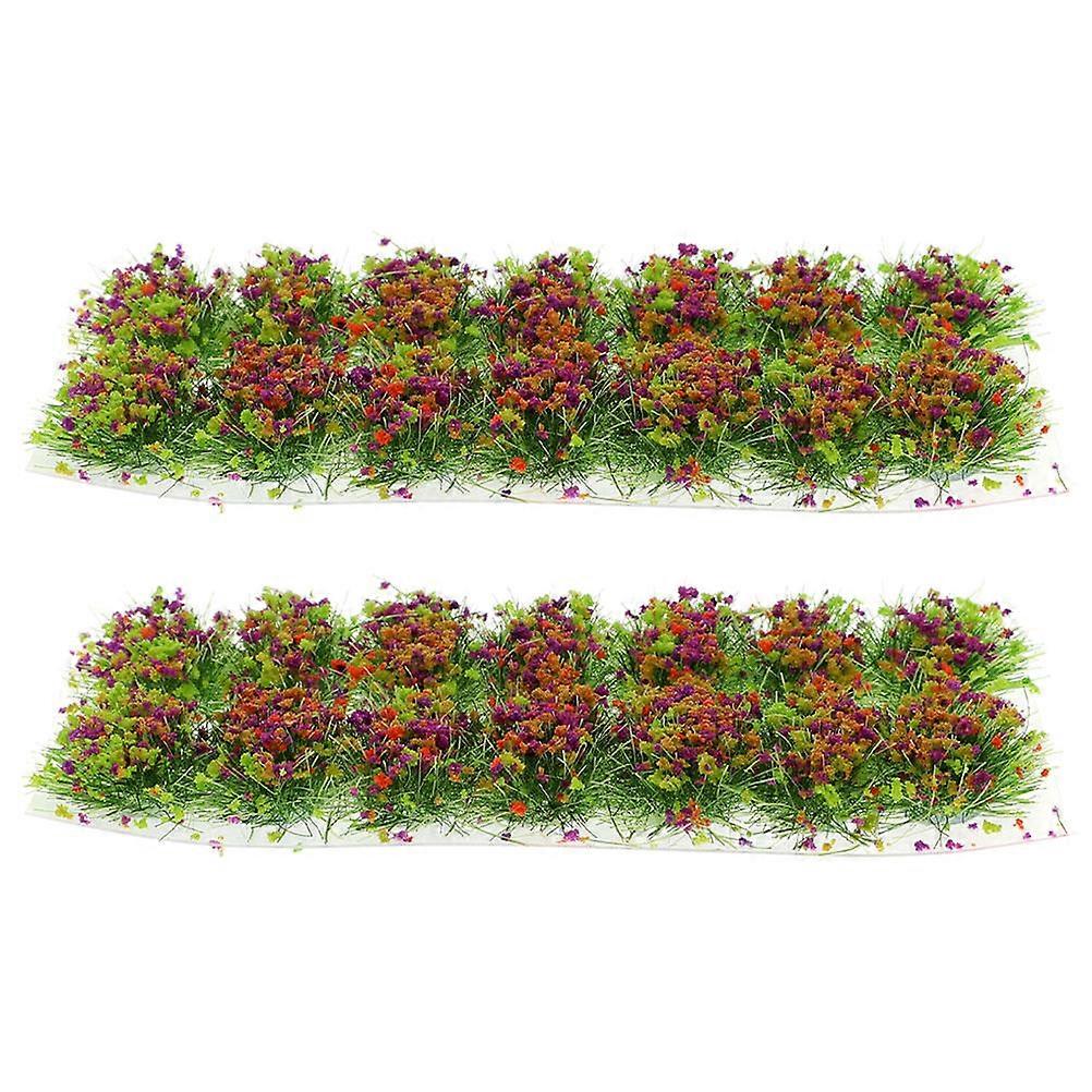 Fake Grass Tuft Model Static Grass Tufts for Miniature Landscape Decor 6 Boxes