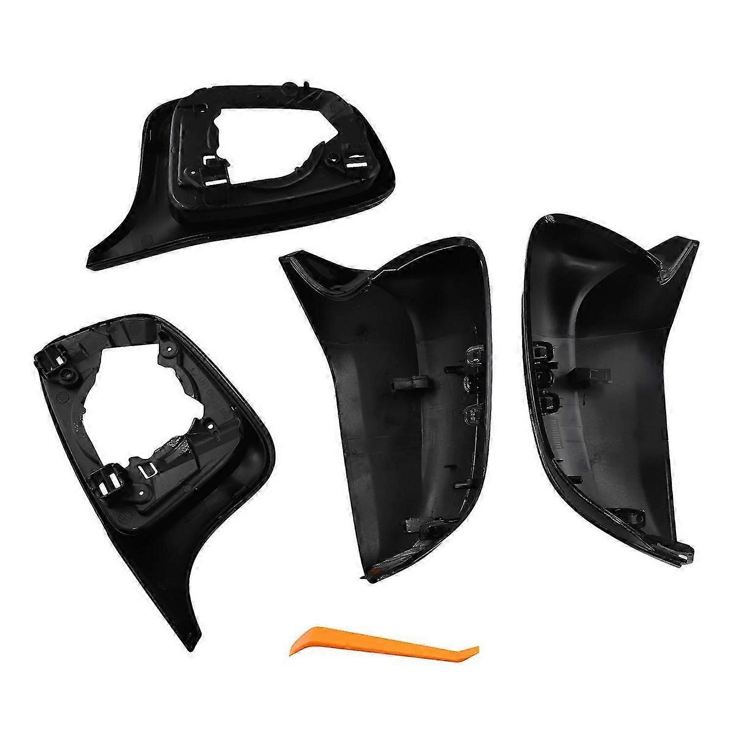 Car Side Mirror Frame Trim with Base for Glossy Black