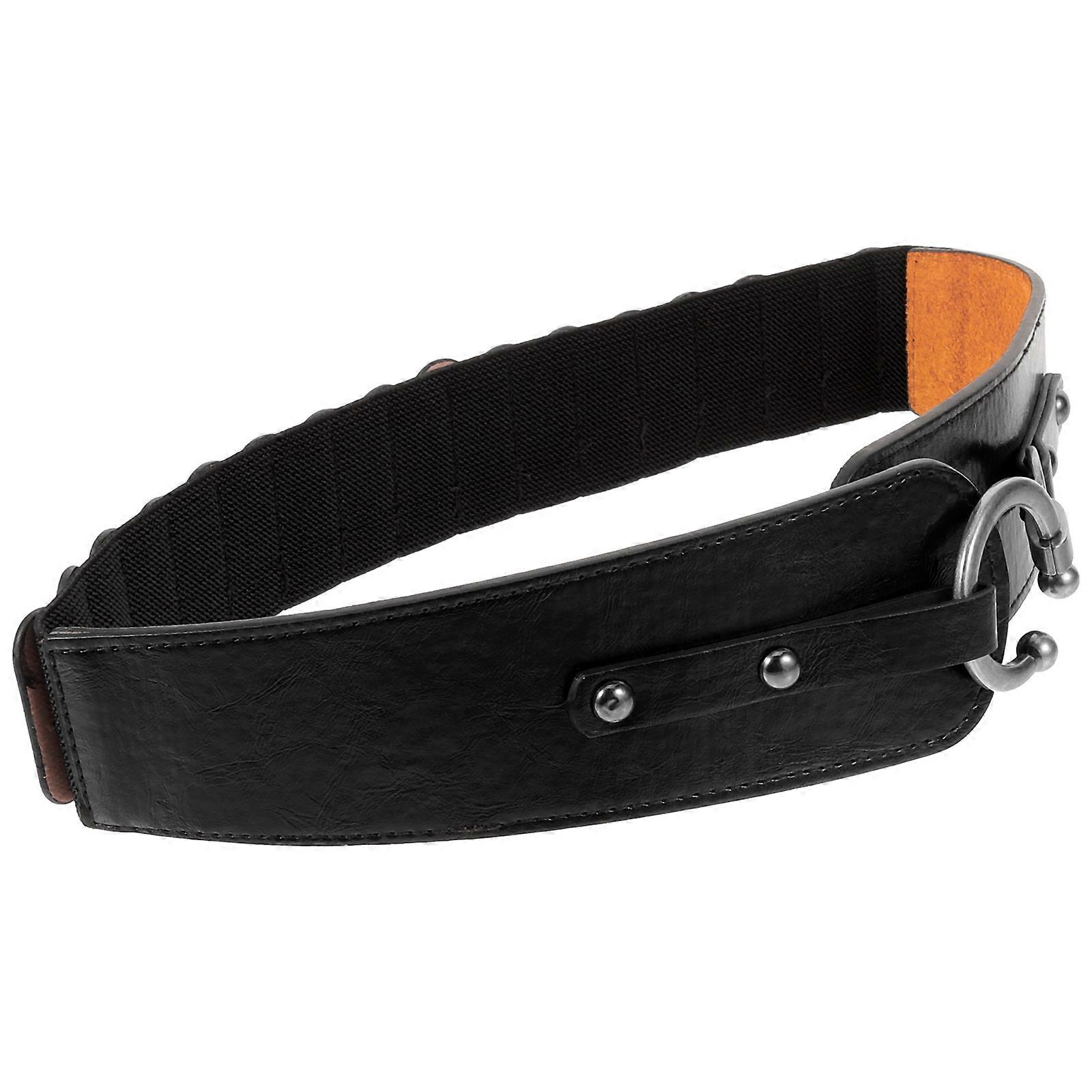Waist Cinching Belt Wide Band for Dresses Black Pu Waist Shaping 1Pack
