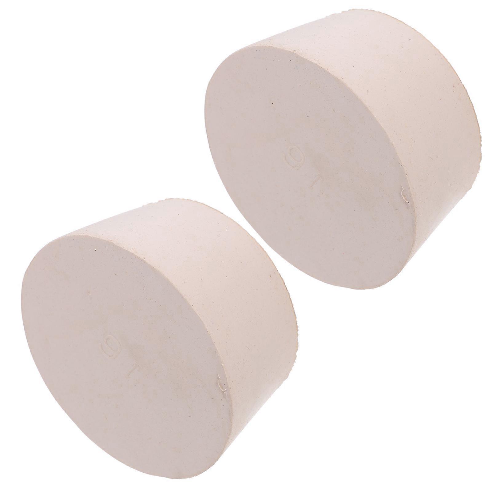 Test Tube Sealing Plugs Experiment Test Tubes White Rubber Stoppers Preventing Liquid Leakage 2Pcs