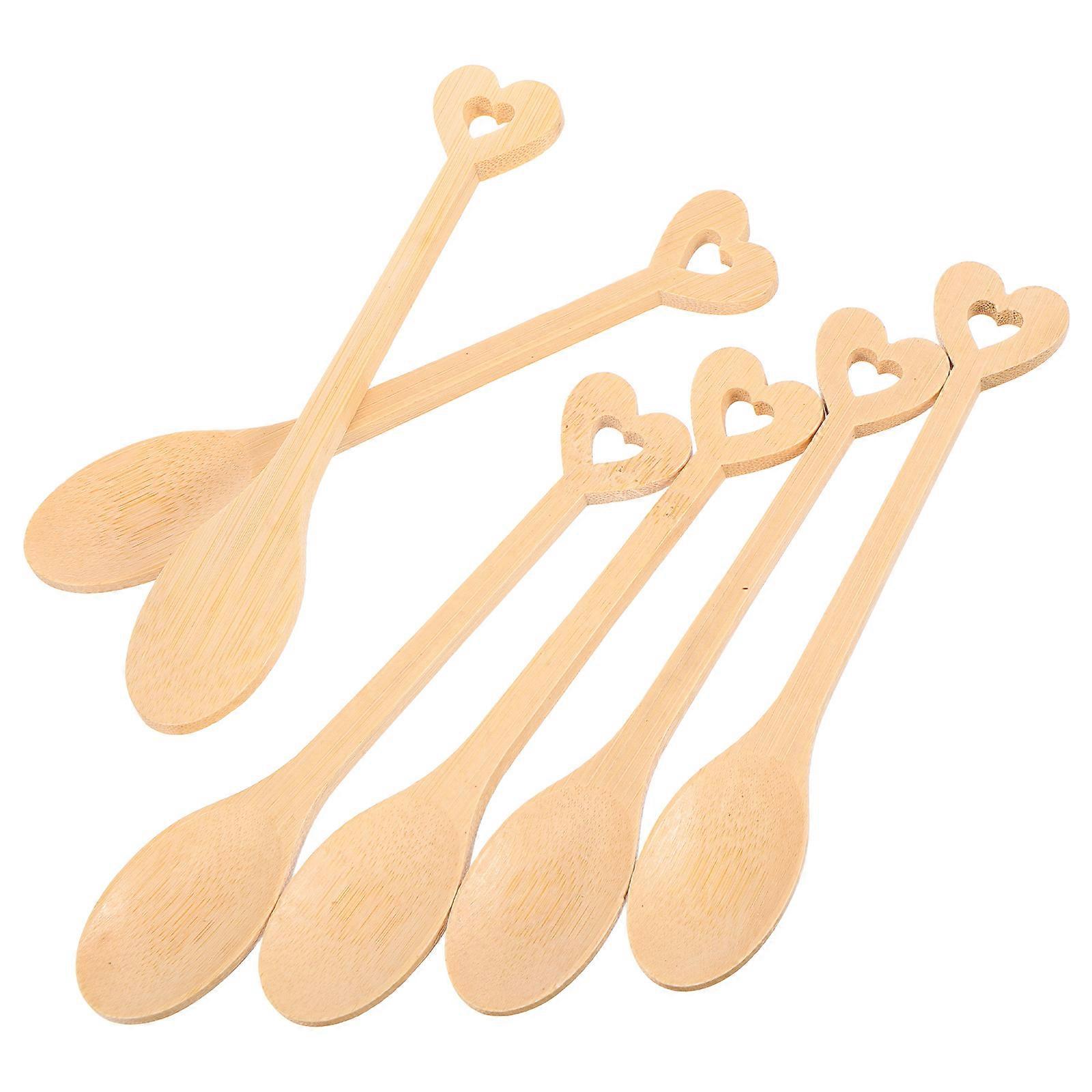 Decorative Bamboo Serving for Coffee and Seasoning 24Pcs Pack