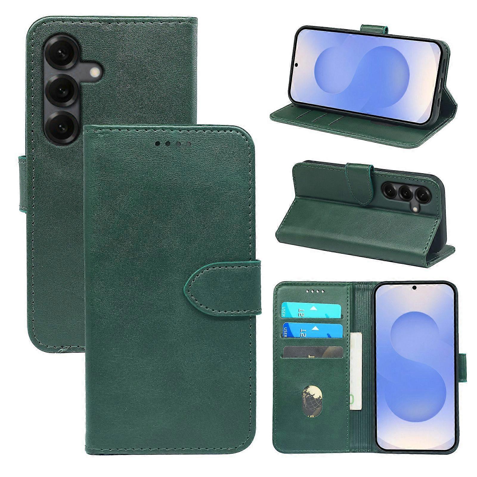Mobile phone leather case for Samsung Galaxy S25 flip cover S22 wallet S24 calfskin front buckle S23 protective case