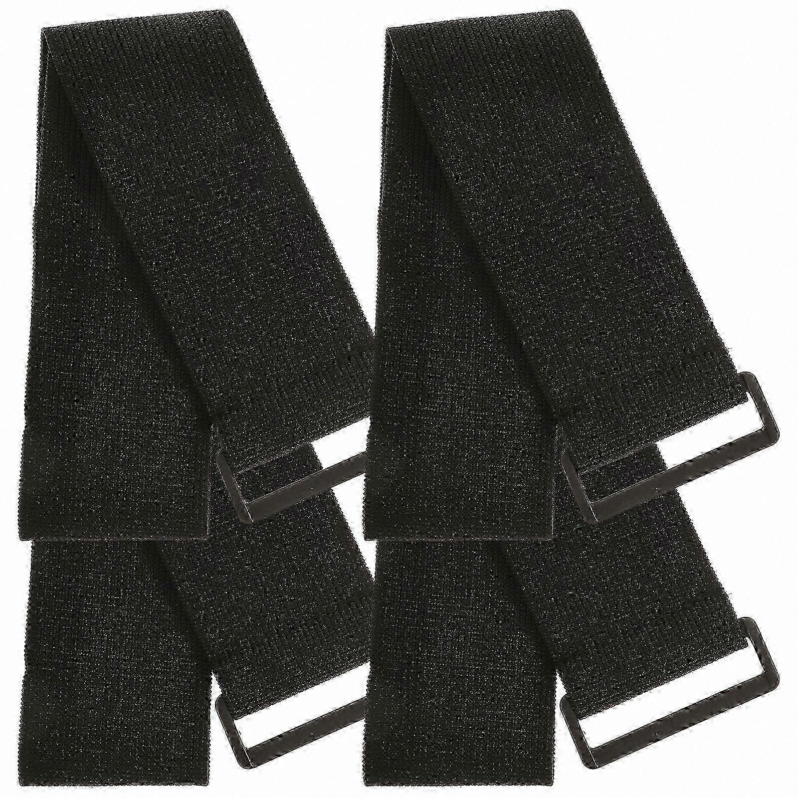 4-Pack Reusable Elastic Hook and Loop Straps for Organizing and Securing Items, Multipurpose Fastening Solution