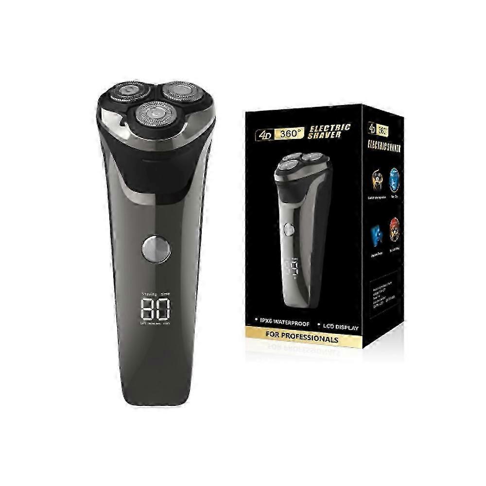 Electric Razor For Men, Razor 4d Rotary Shaver With Lcd Display