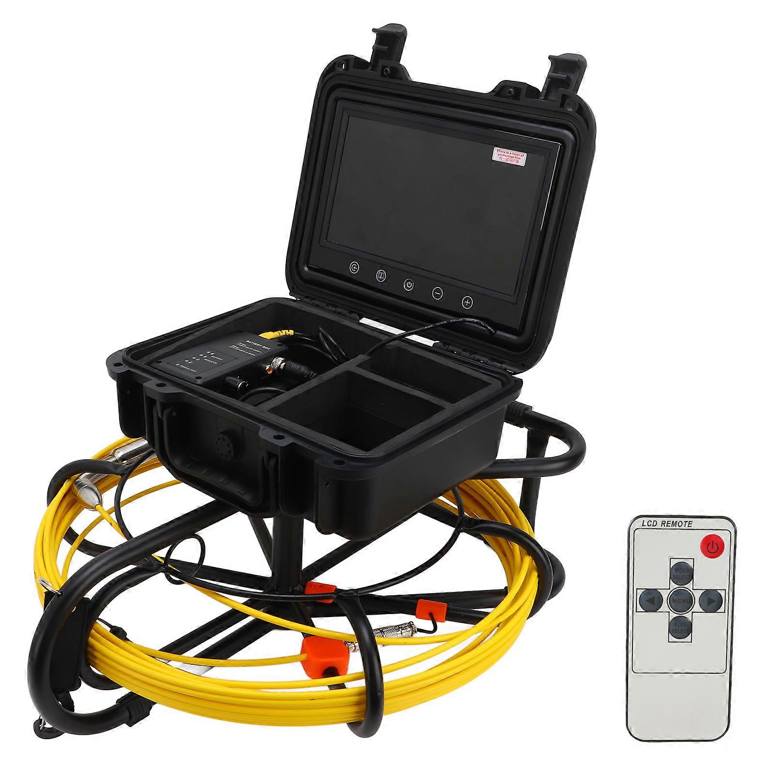 9in LCD Pipeline Inspection Camera, IP68 Waterproof, 30m Cable
