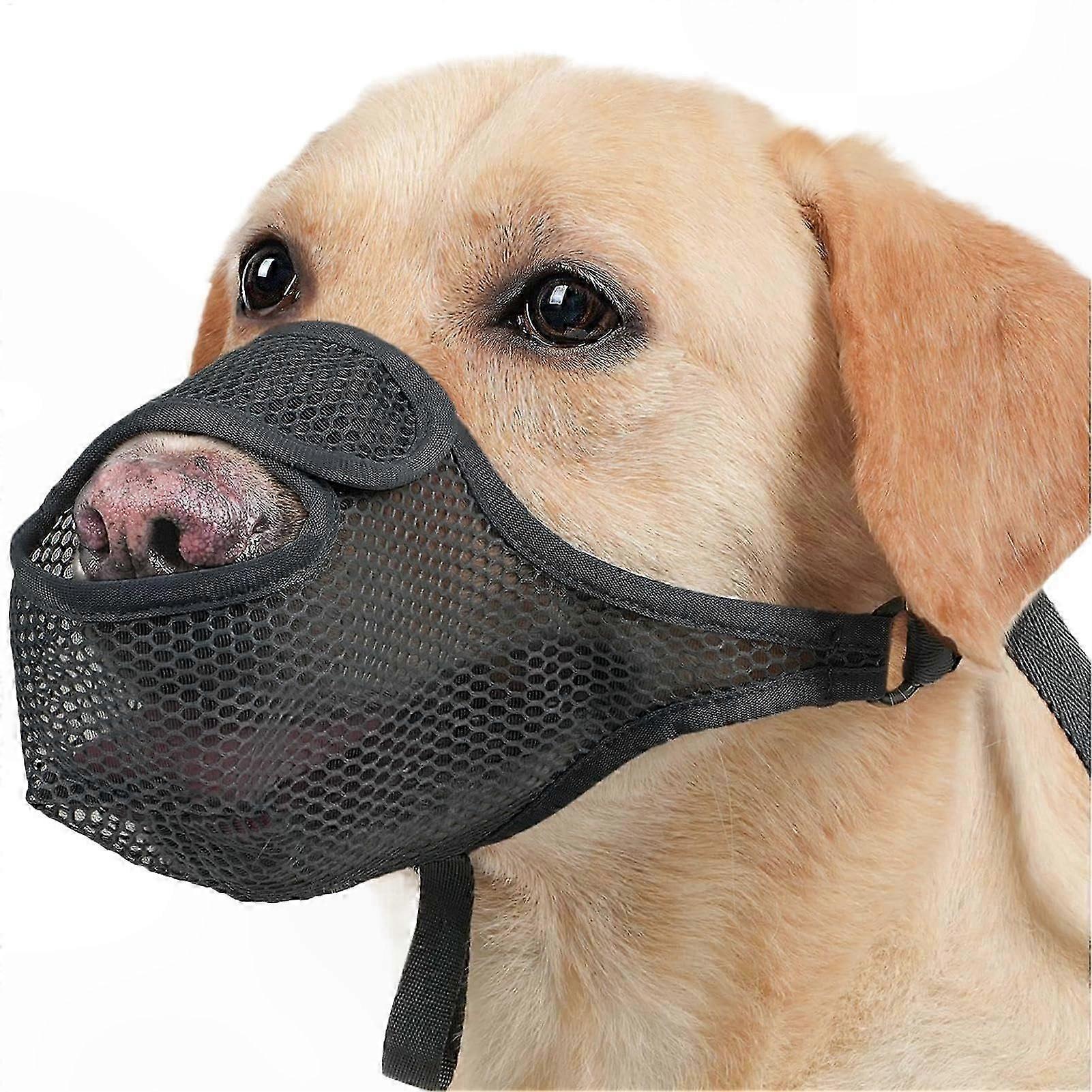 Soft Adjustable Mesh Muzzle for Dogs, Prevents Biting and Licking, Ideal for Home, Vet, and Training Use