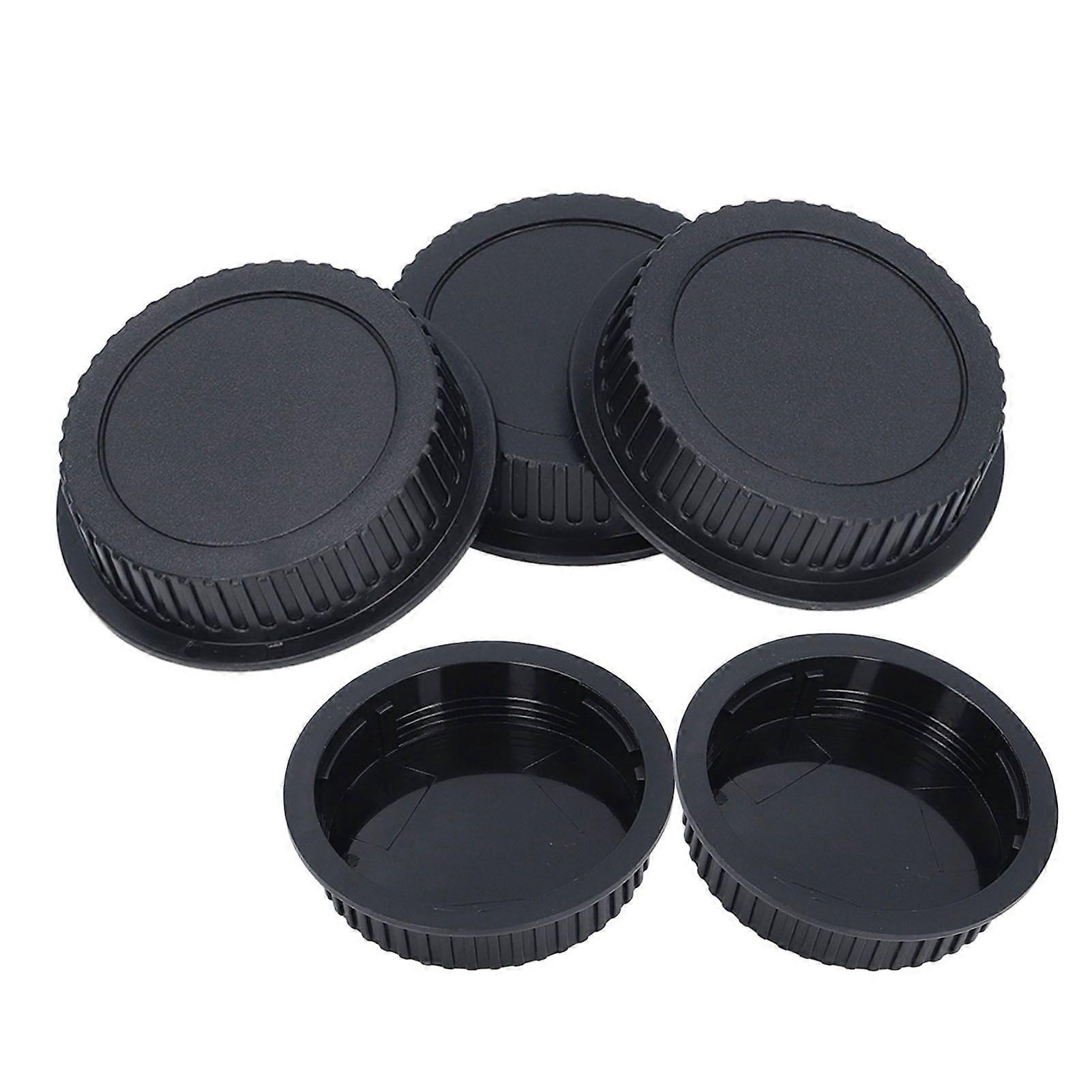 5PCS Camera Rear Lens Cap Kit ABS DSLR Micro SLR Camera Rear Lens Cover for EF Mount Lens