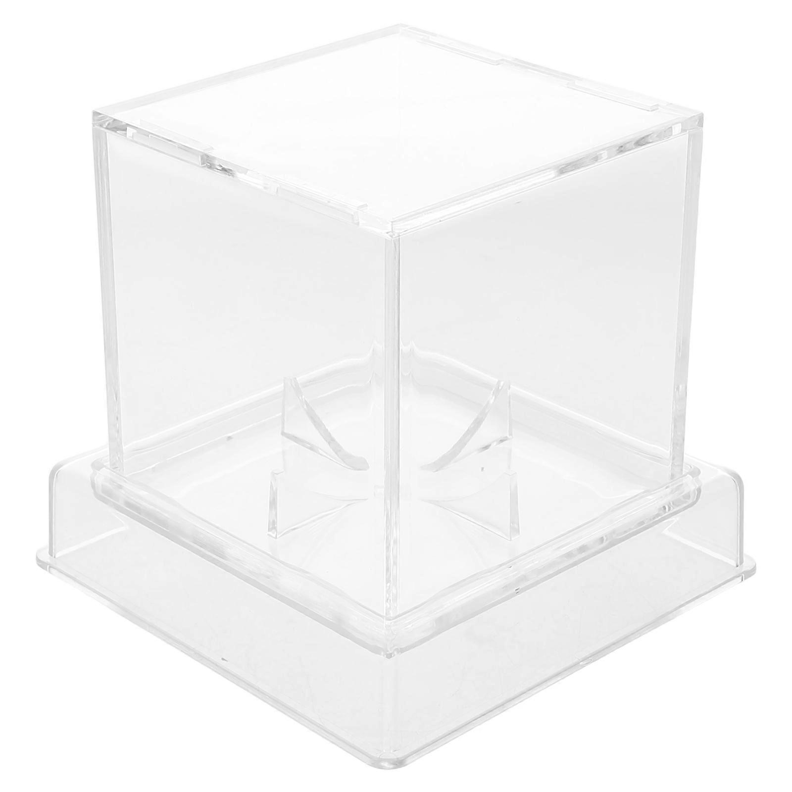 Sports Memorabilia Display Case Acrylic for Baseball 3Pcs Transparent