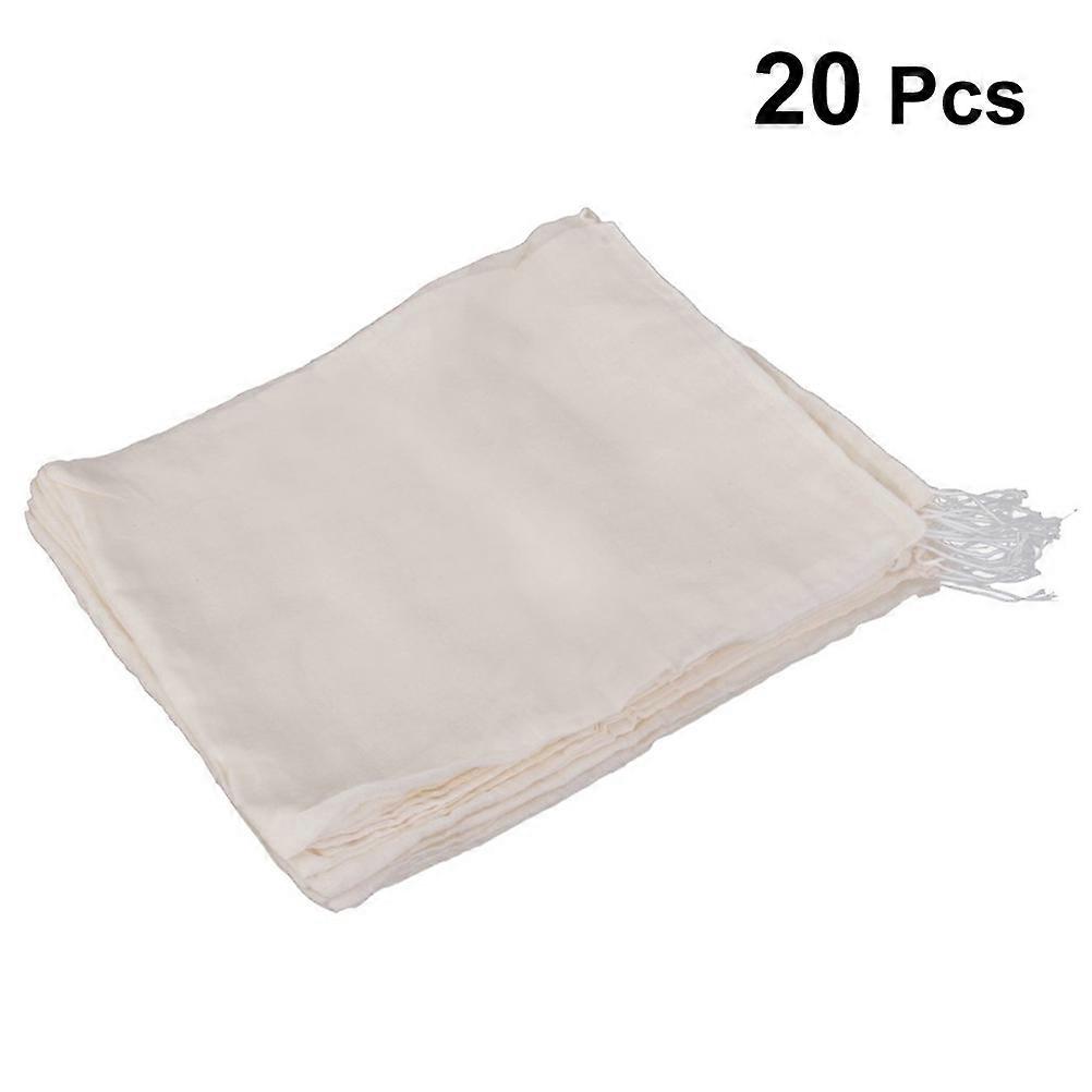 Cotton Filter Bag Drawstring Bag with 20Pcs for Nut Milk and Tea