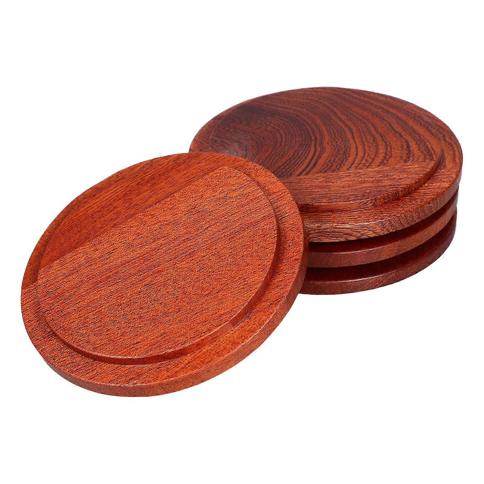 Round Wooden Mug Lid Designed For Home Use To Protect Your Drink From Debris And Keep It Warm 12 Pcs Durable Brown Lid