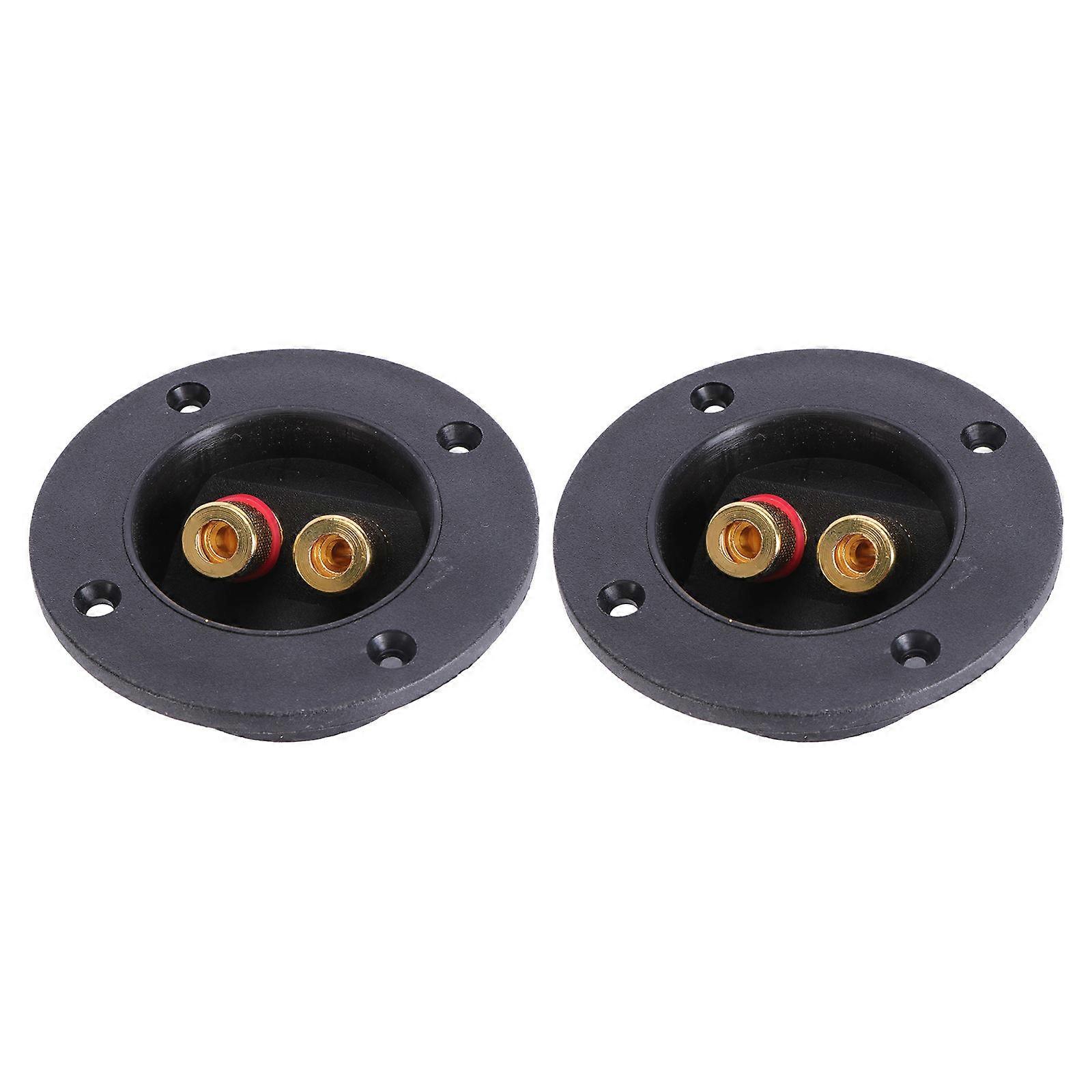 Speaker Box Terminal Cup Connectors For DIY Enthusiasts And Audio Engineers Black 4Pcs Featuring Screw Type Terminal For Tight Connection