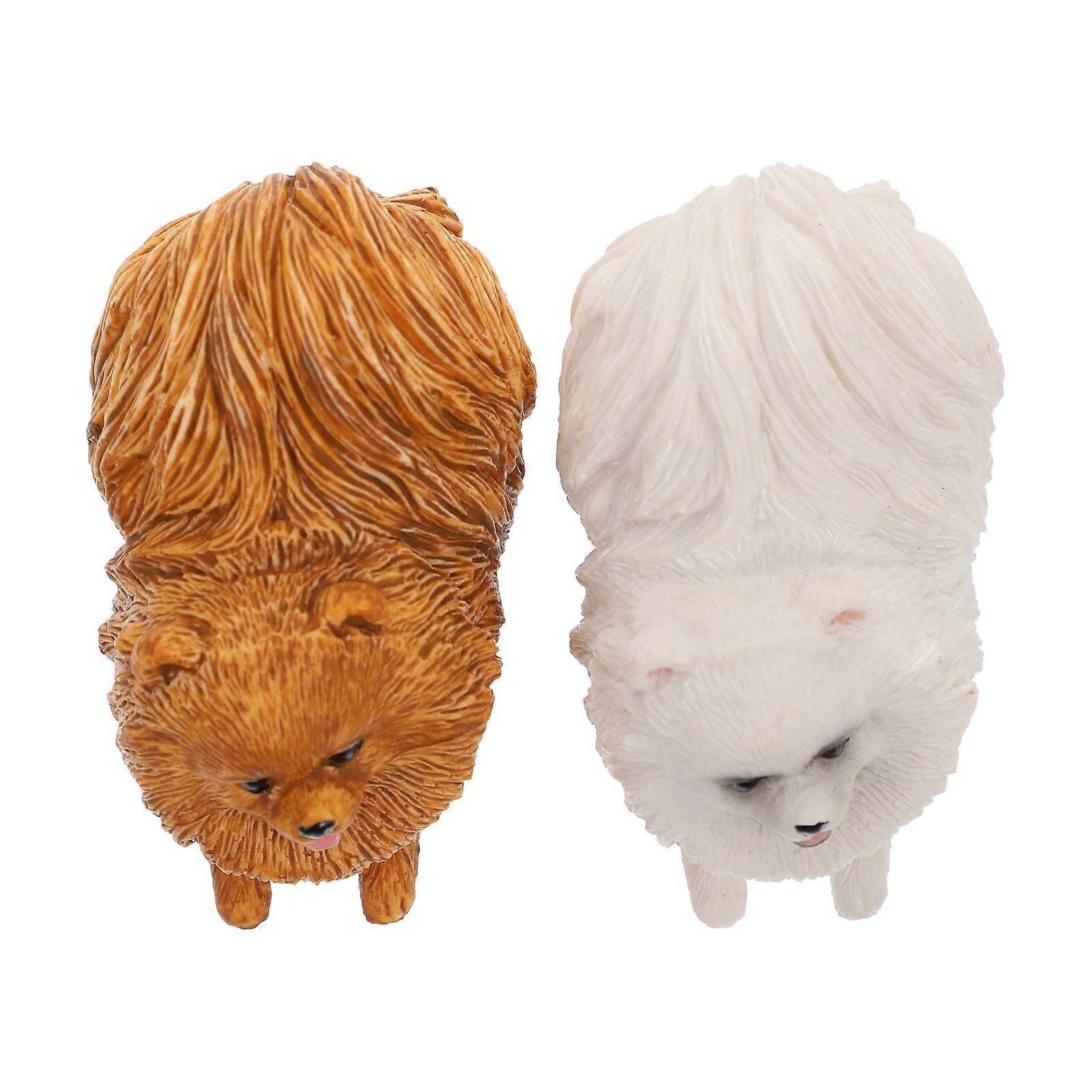 Dog Shape Decor Solid Dog Model for Decoration 4Pcs Cartoon Figures