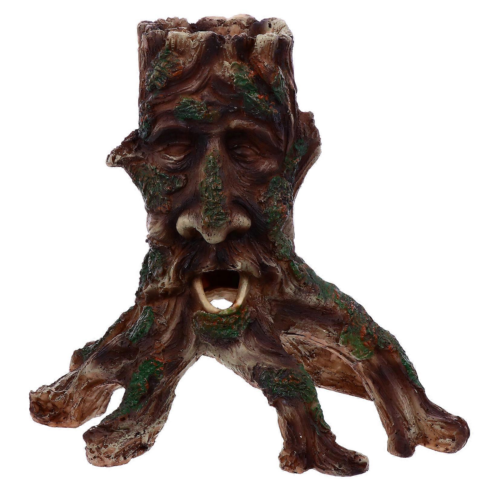 Aquarium Decoration Tree Stump Realistic Design Fish Tank Accessory Reptile Box 24X16cm 1Pack
