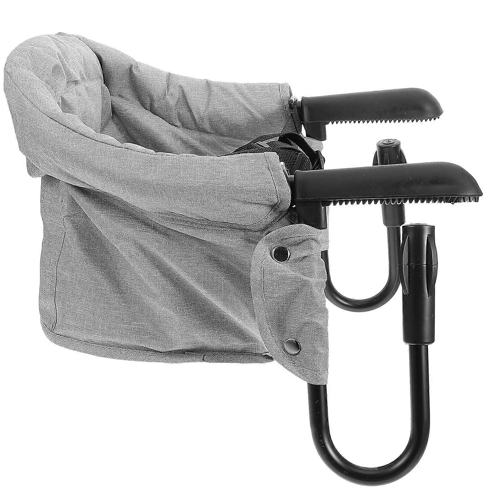 Travel Feeding Chair Safe For Babies Durable And Easy To Clean Grey Portable Design 1Set
