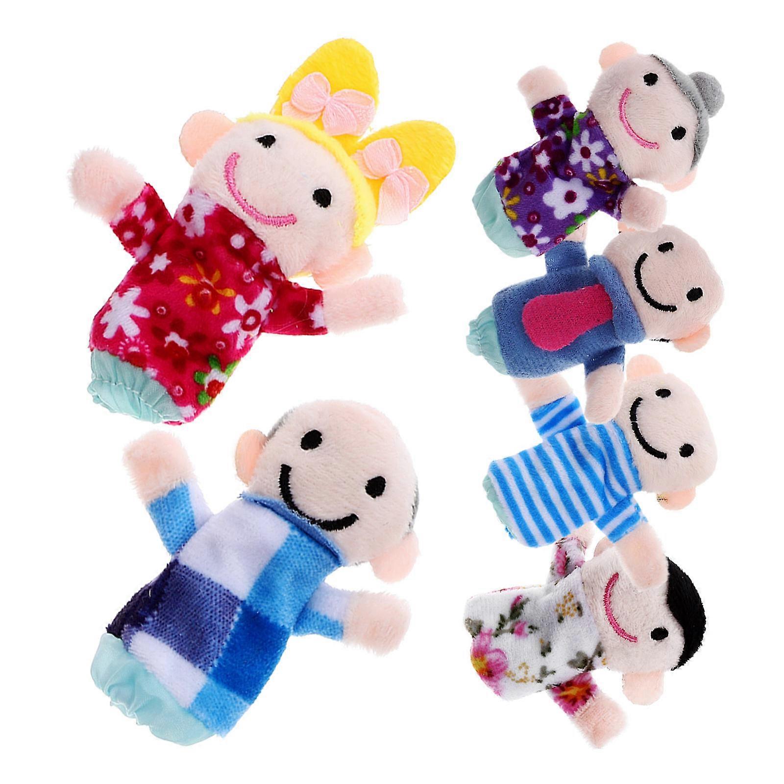 Hand Puppet Family Member Toy 6Pcs Set for Imaginative Storytelling Play