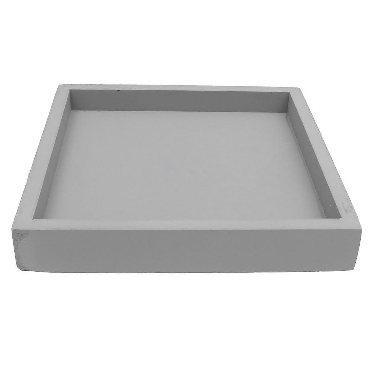 Square Plate Plastic Potted Tray for Indoor Balcony Use 4Pcs